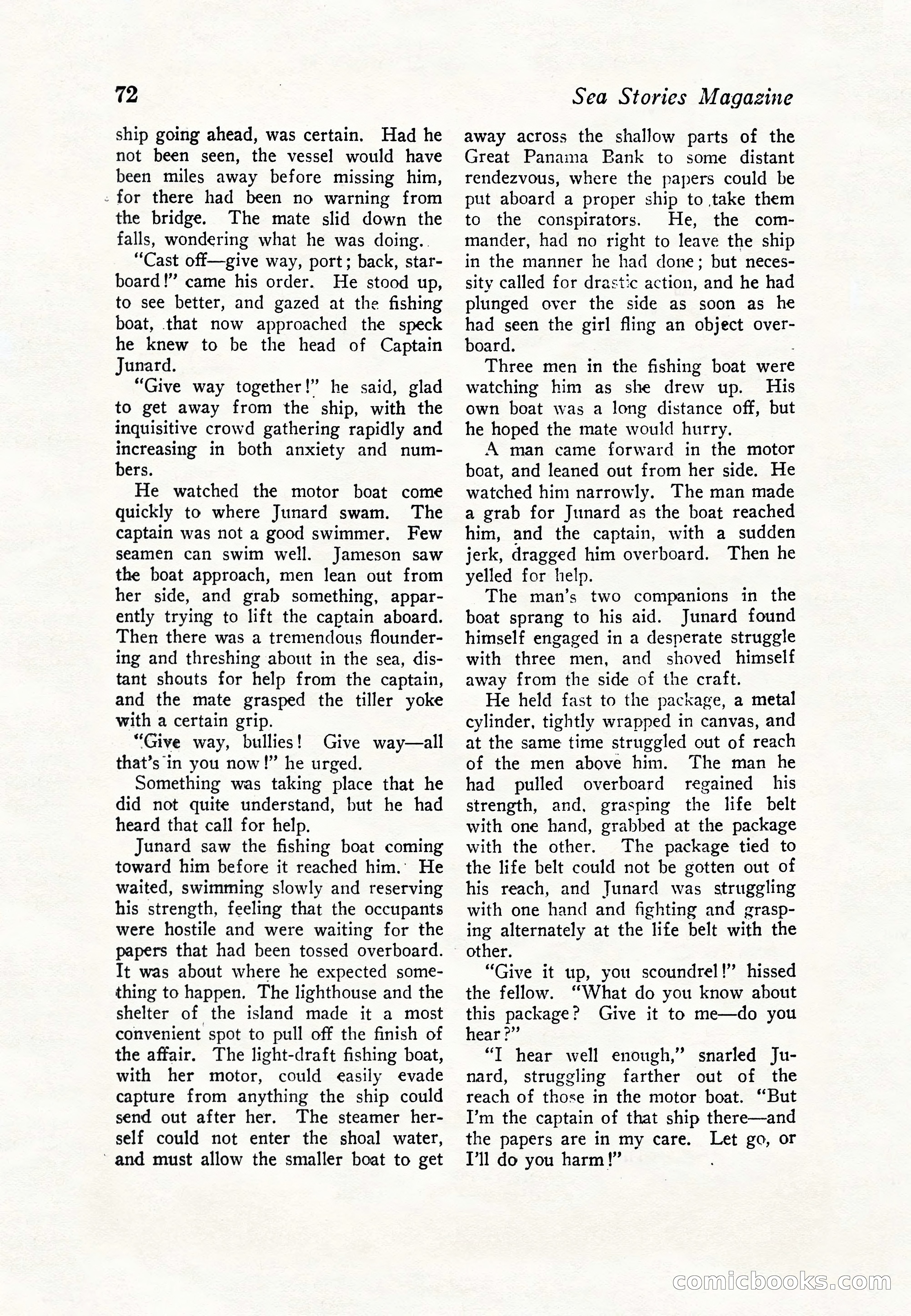 Sea Stories Magazine, January 5, 1923 — page 74 of 148