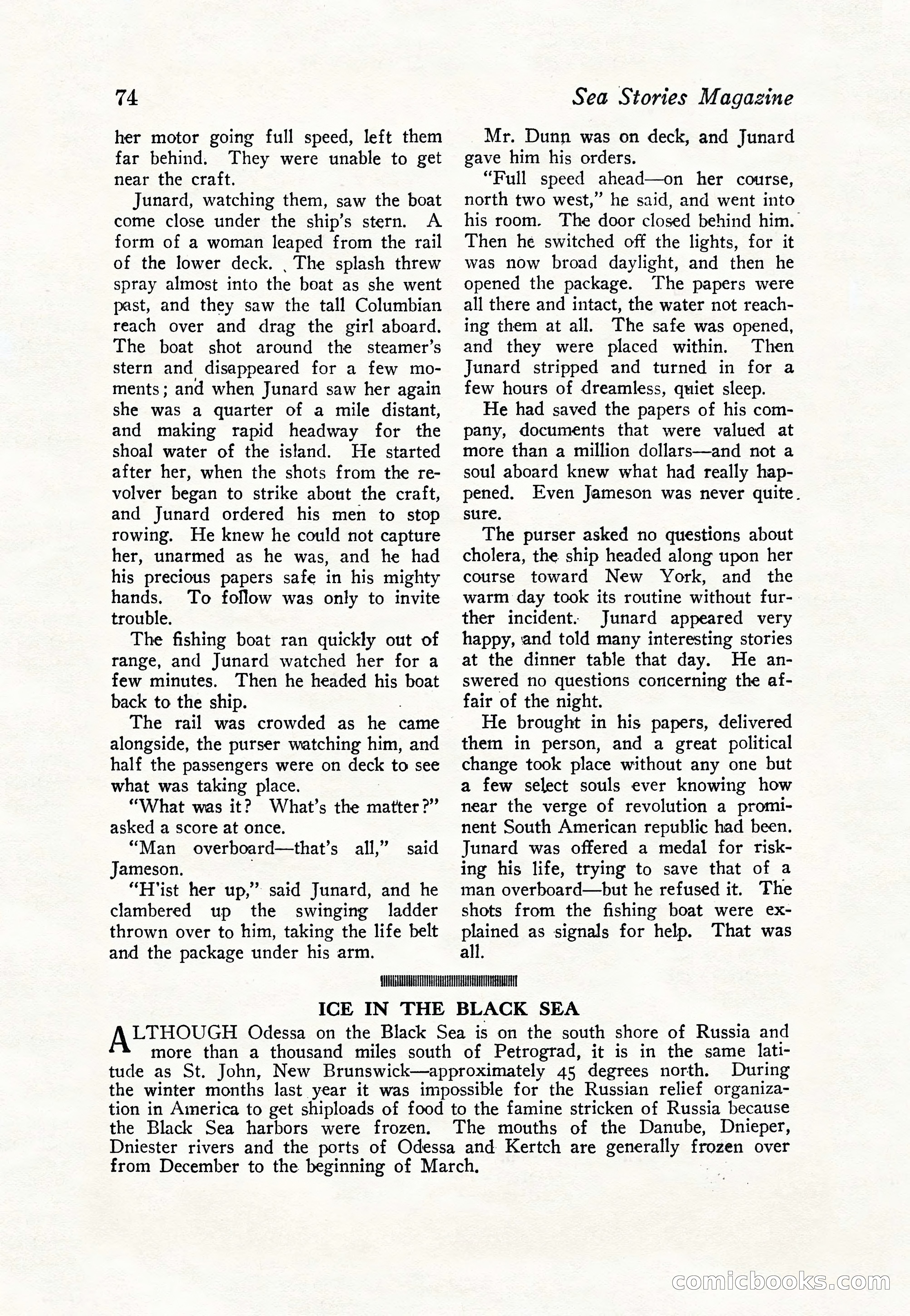 Sea Stories Magazine, January 5, 1923 — page 76 of 148