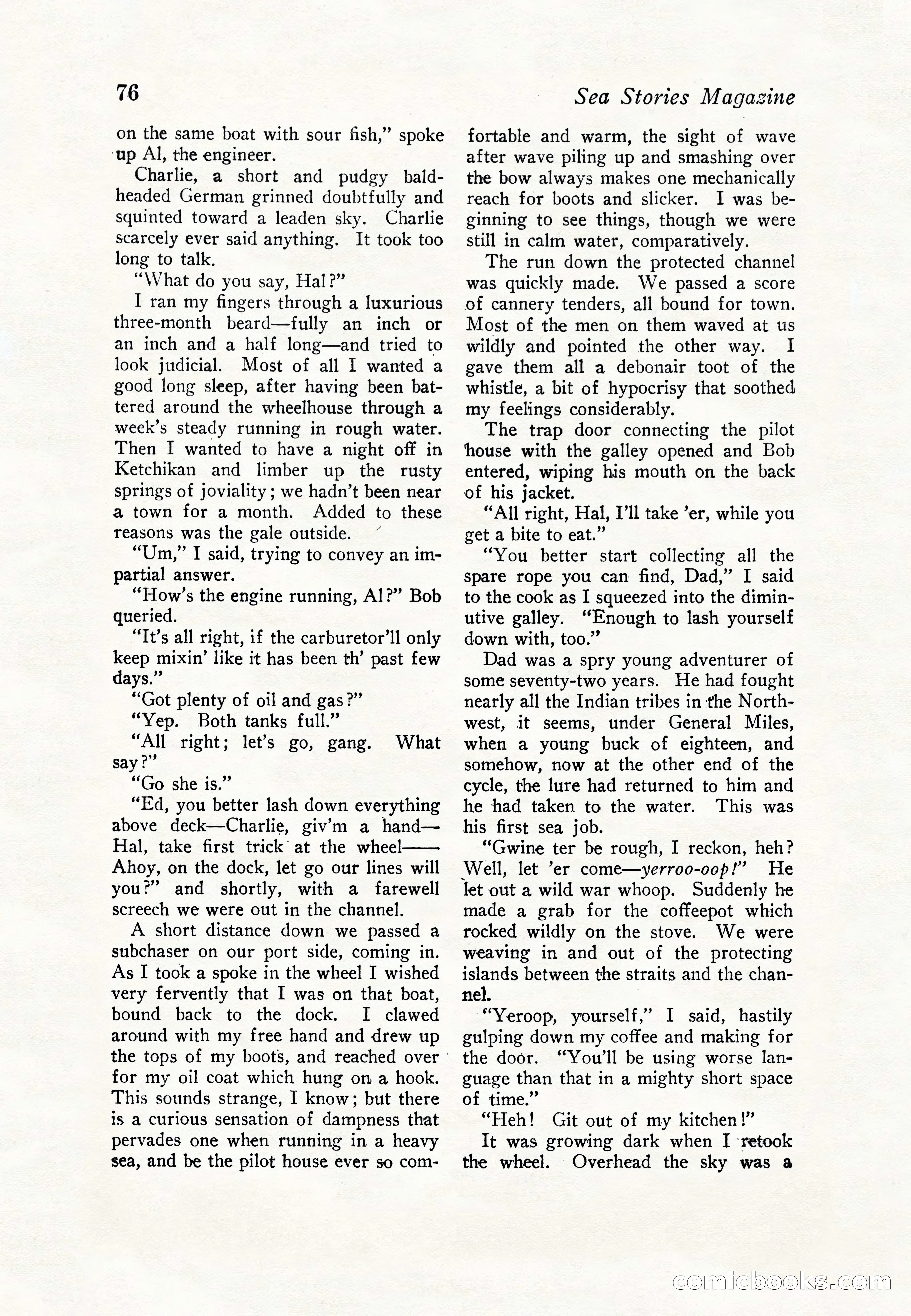 Sea Stories Magazine, January 5, 1923 — page 78 of 148