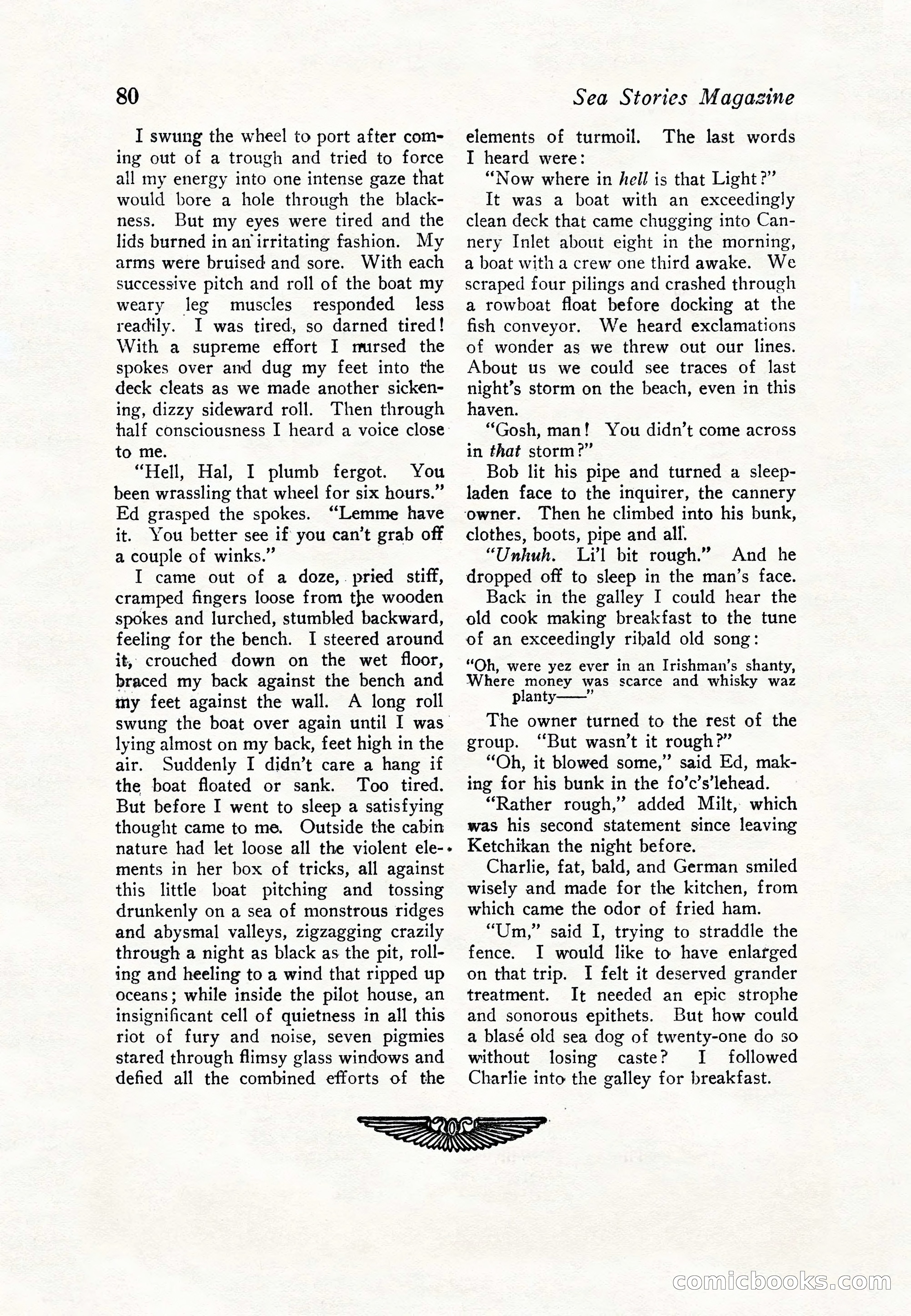 Sea Stories Magazine, January 5, 1923 — page 82 of 148