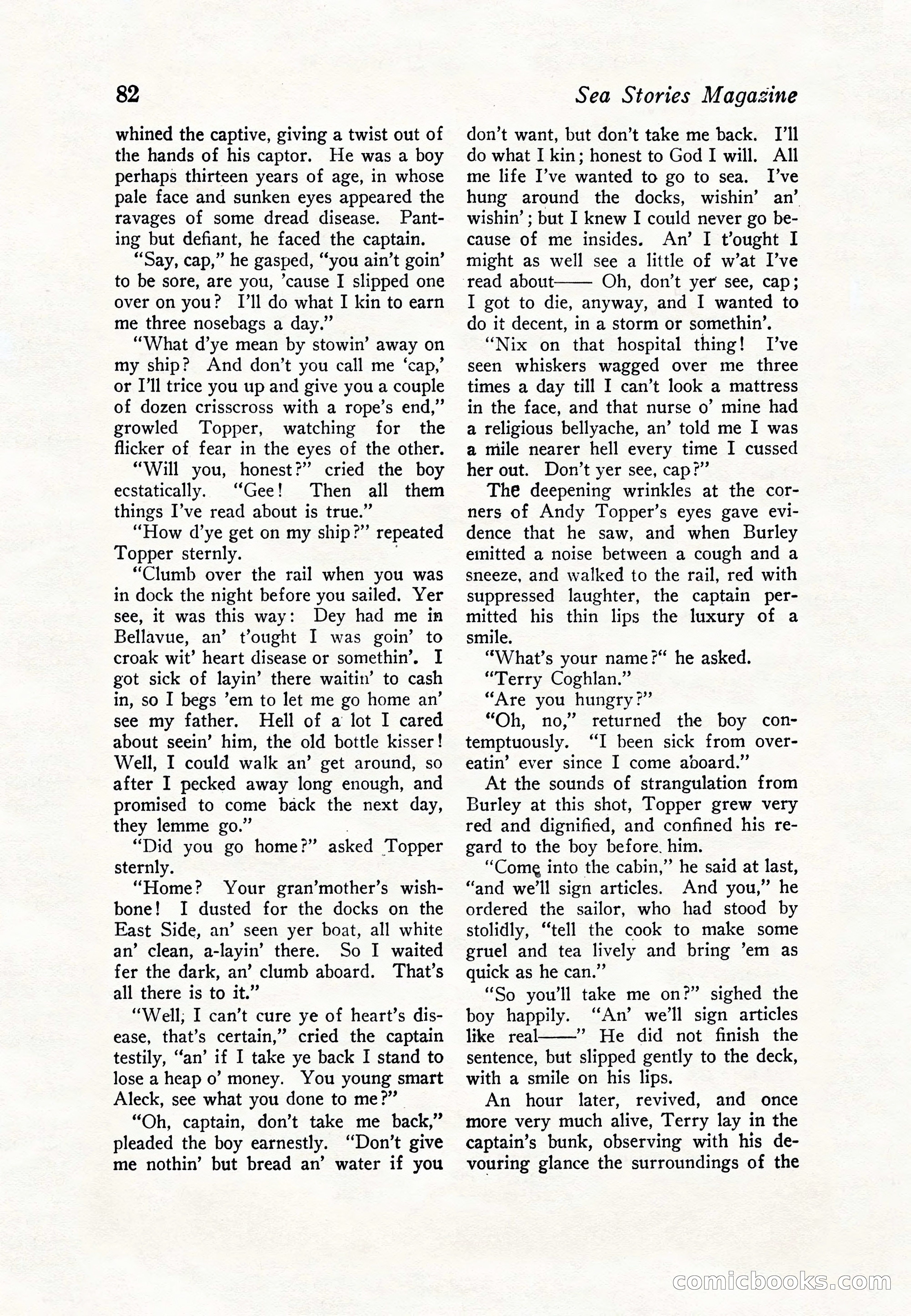 Sea Stories Magazine, January 5, 1923 — page 84 of 148