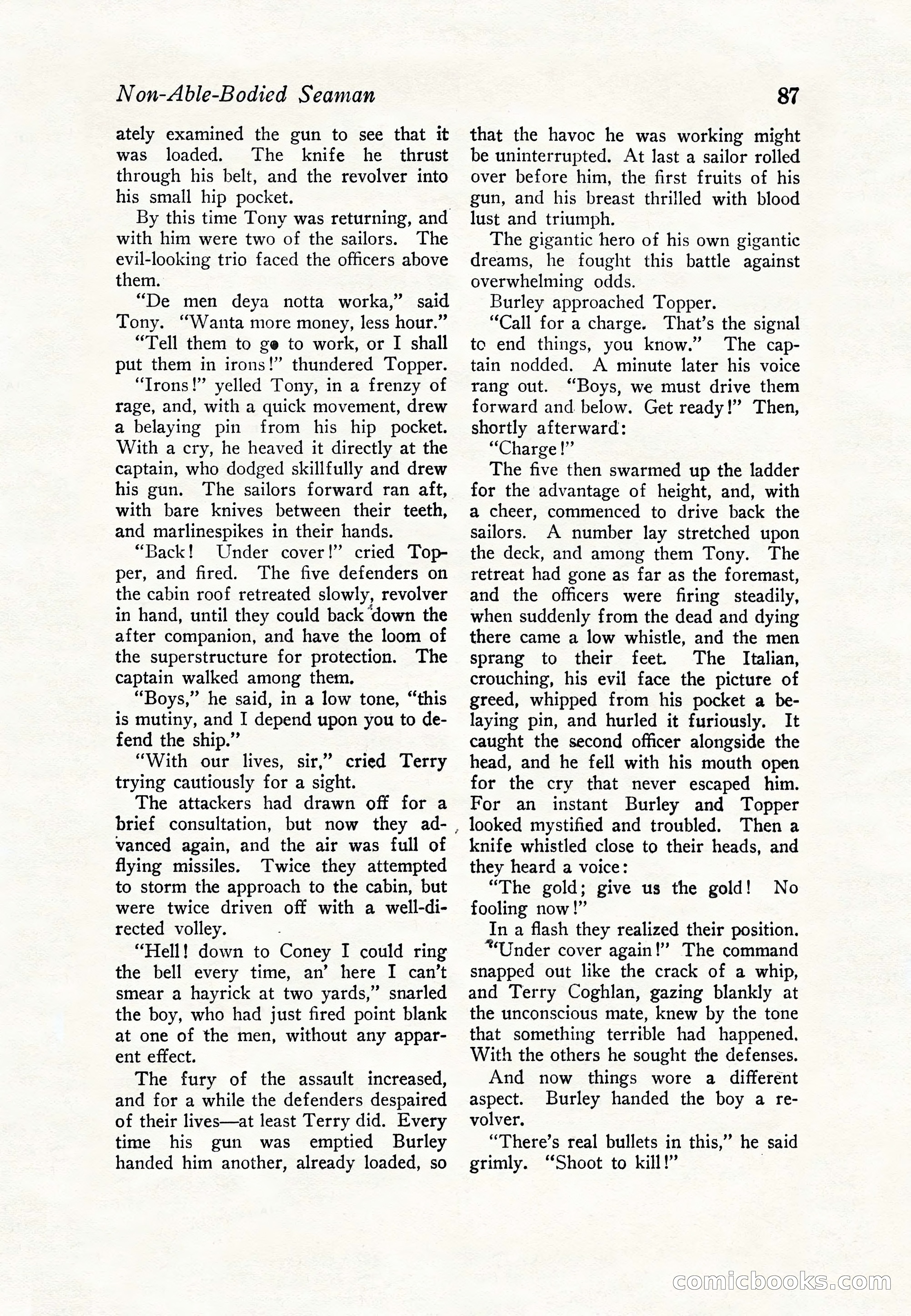 Sea Stories Magazine, January 5, 1923 — page 89 of 148