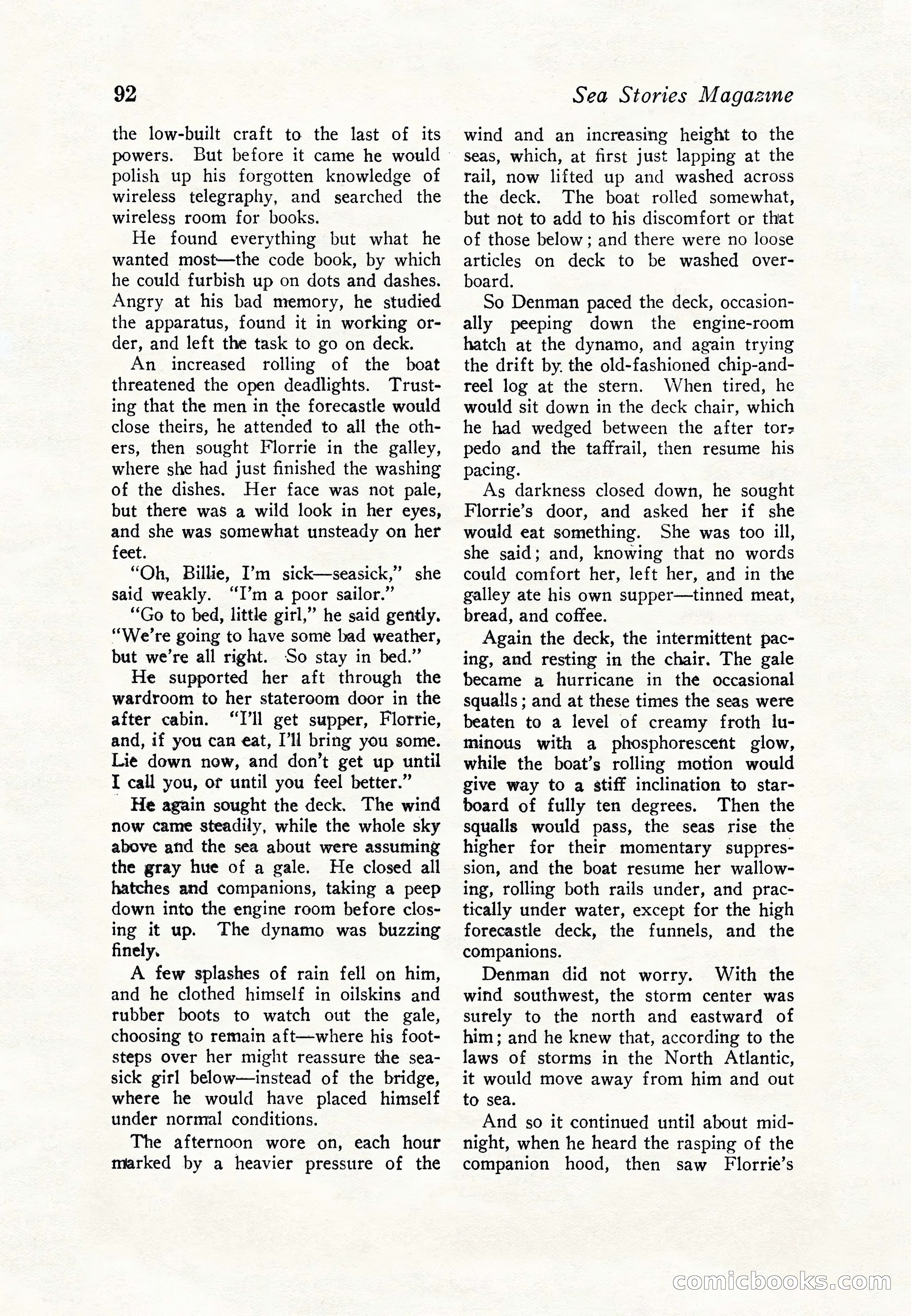 Sea Stories Magazine, January 5, 1923 — page 94 of 148
