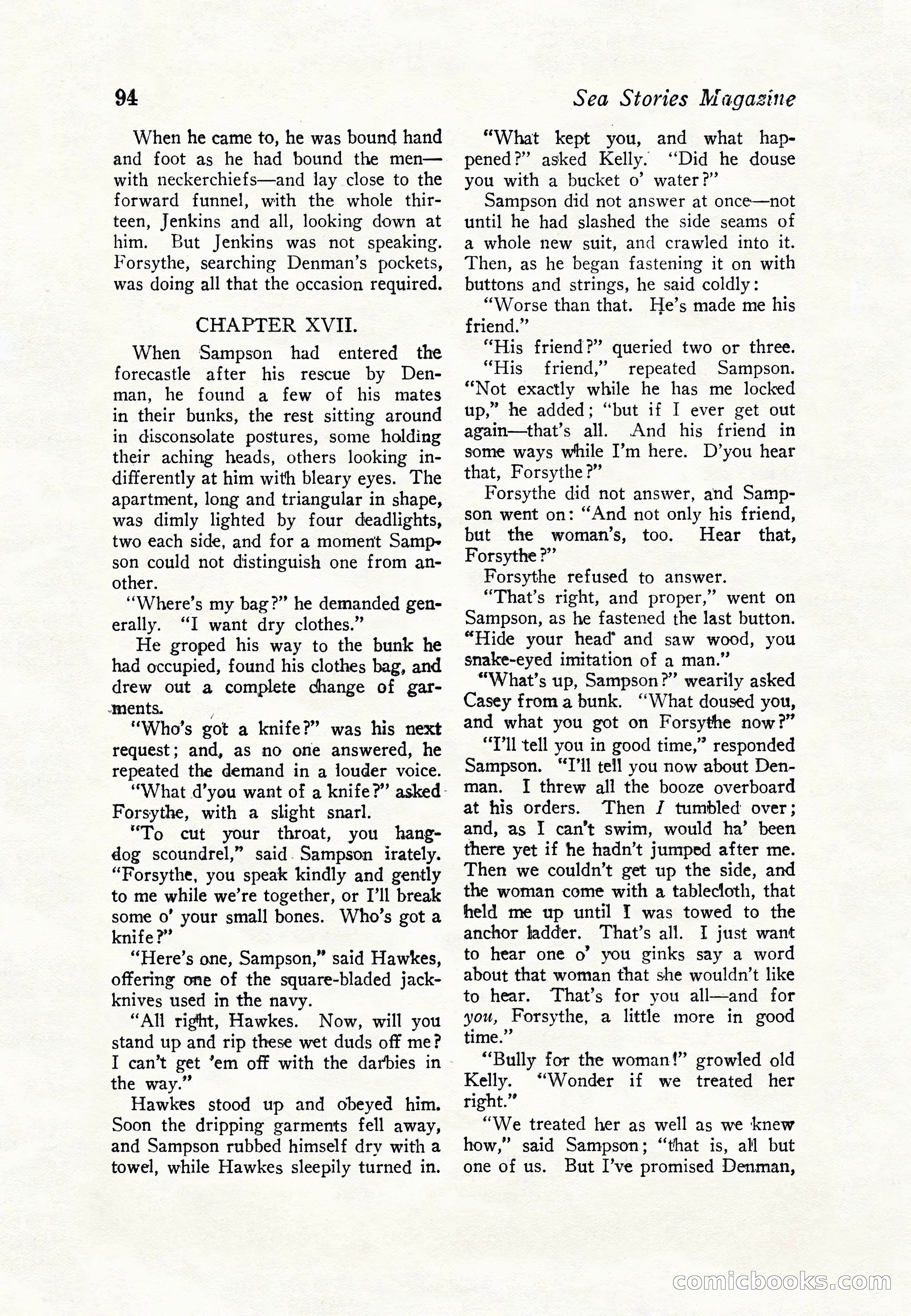 Sea Stories Magazine, January 5, 1923 — page 96 of 148