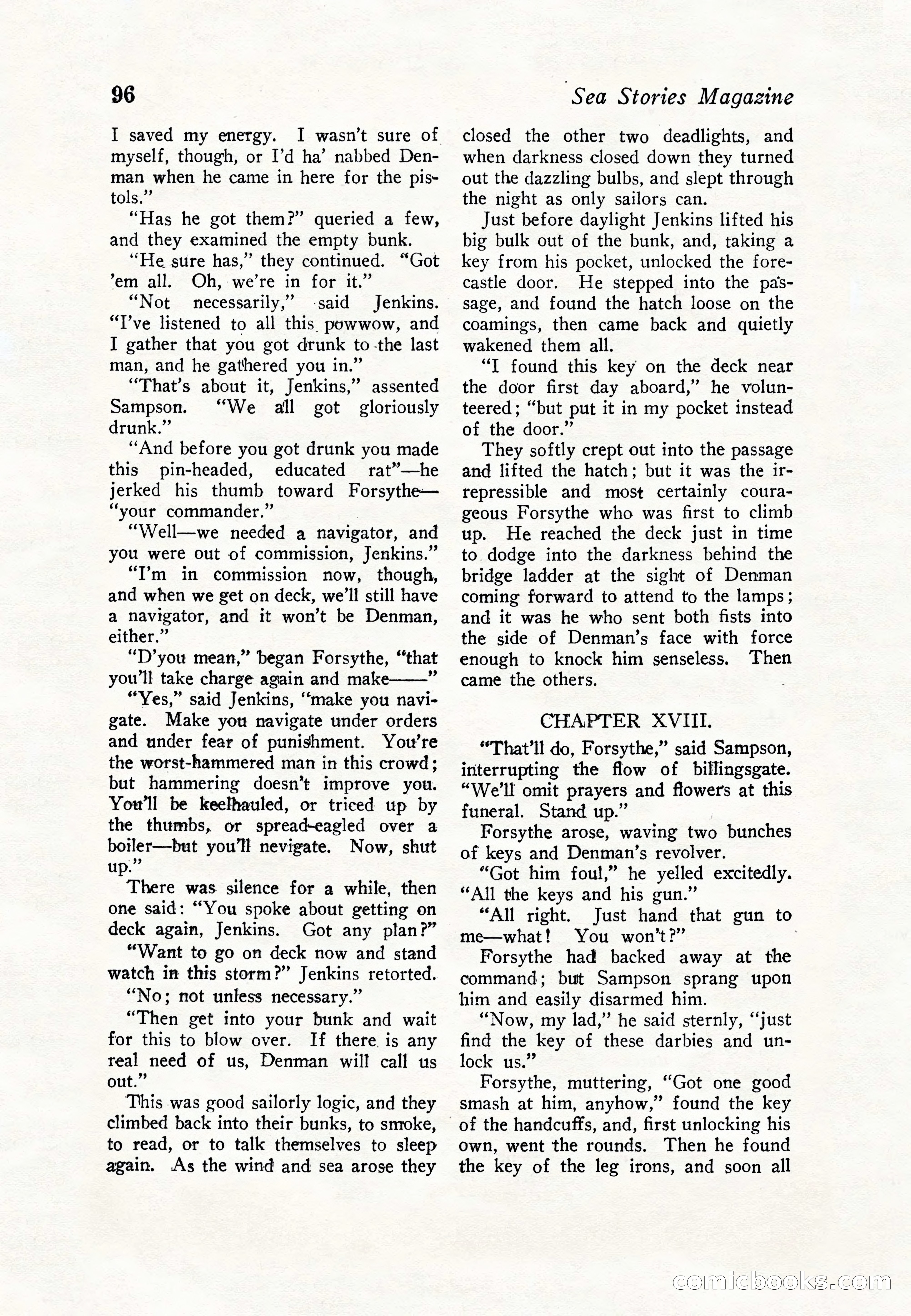 Sea Stories Magazine, January 5, 1923 — page 98 of 148