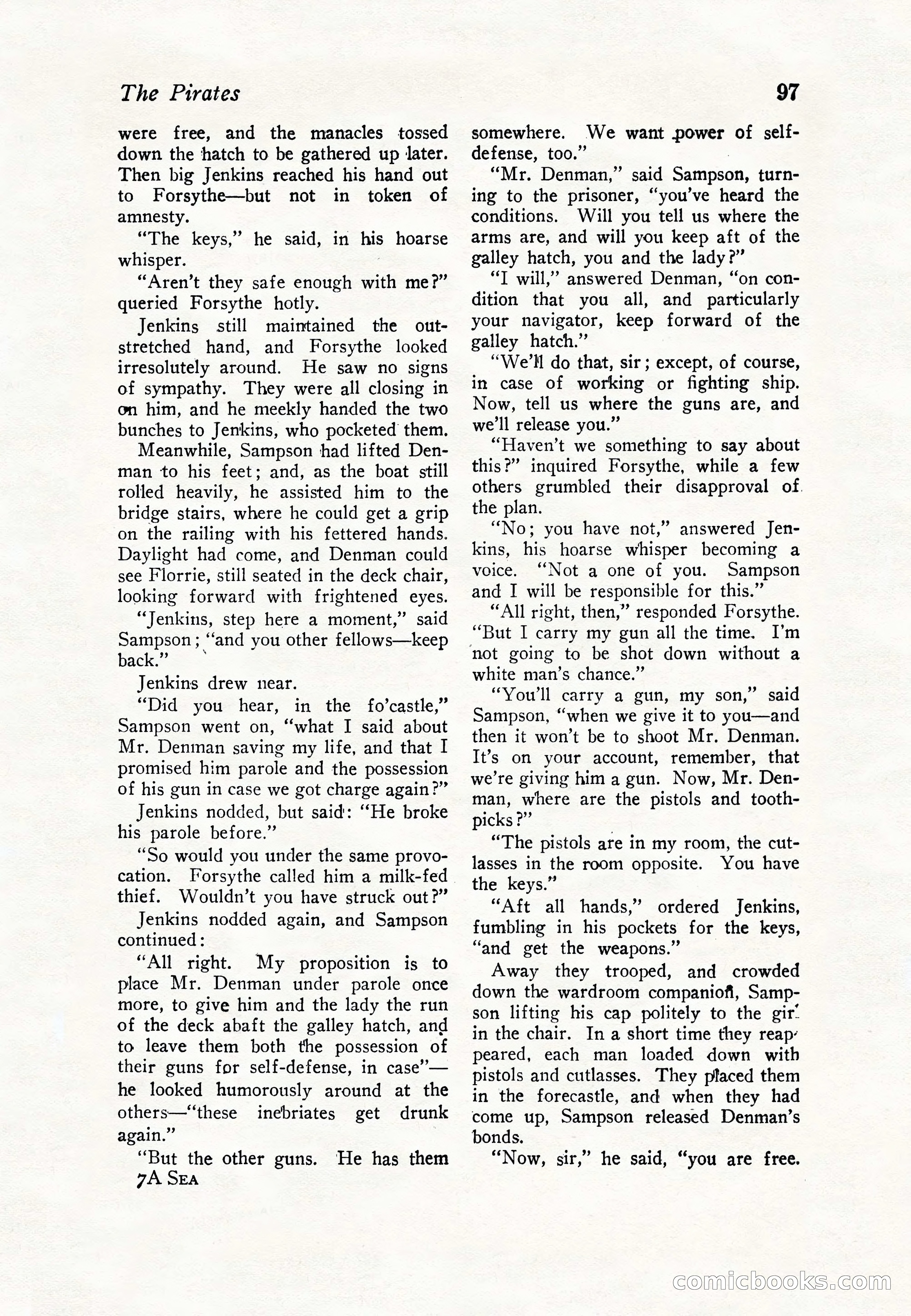 Sea Stories Magazine, January 5, 1923 — page 99 of 148