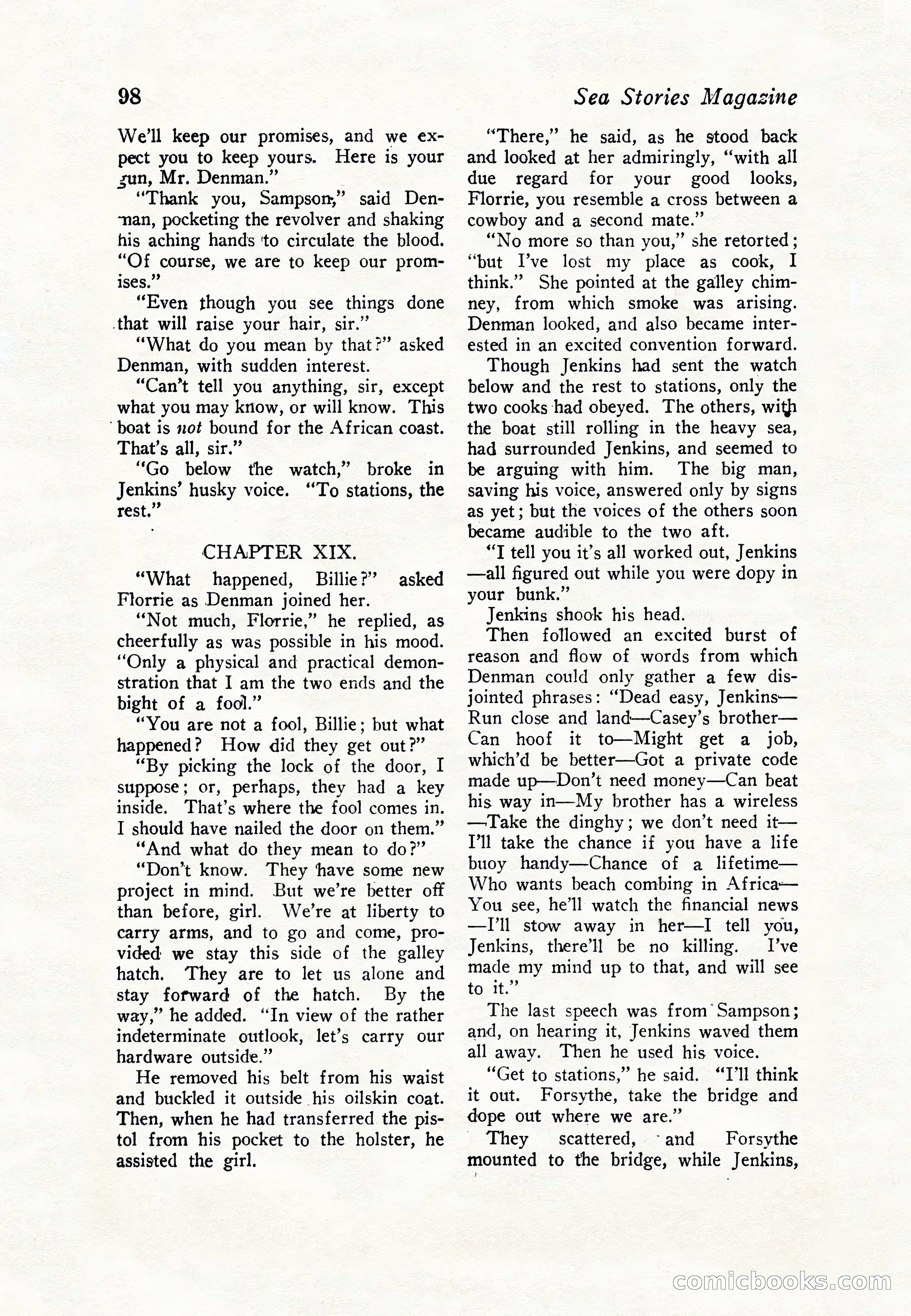 Sea Stories Magazine, January 5, 1923 — page 100 of 148