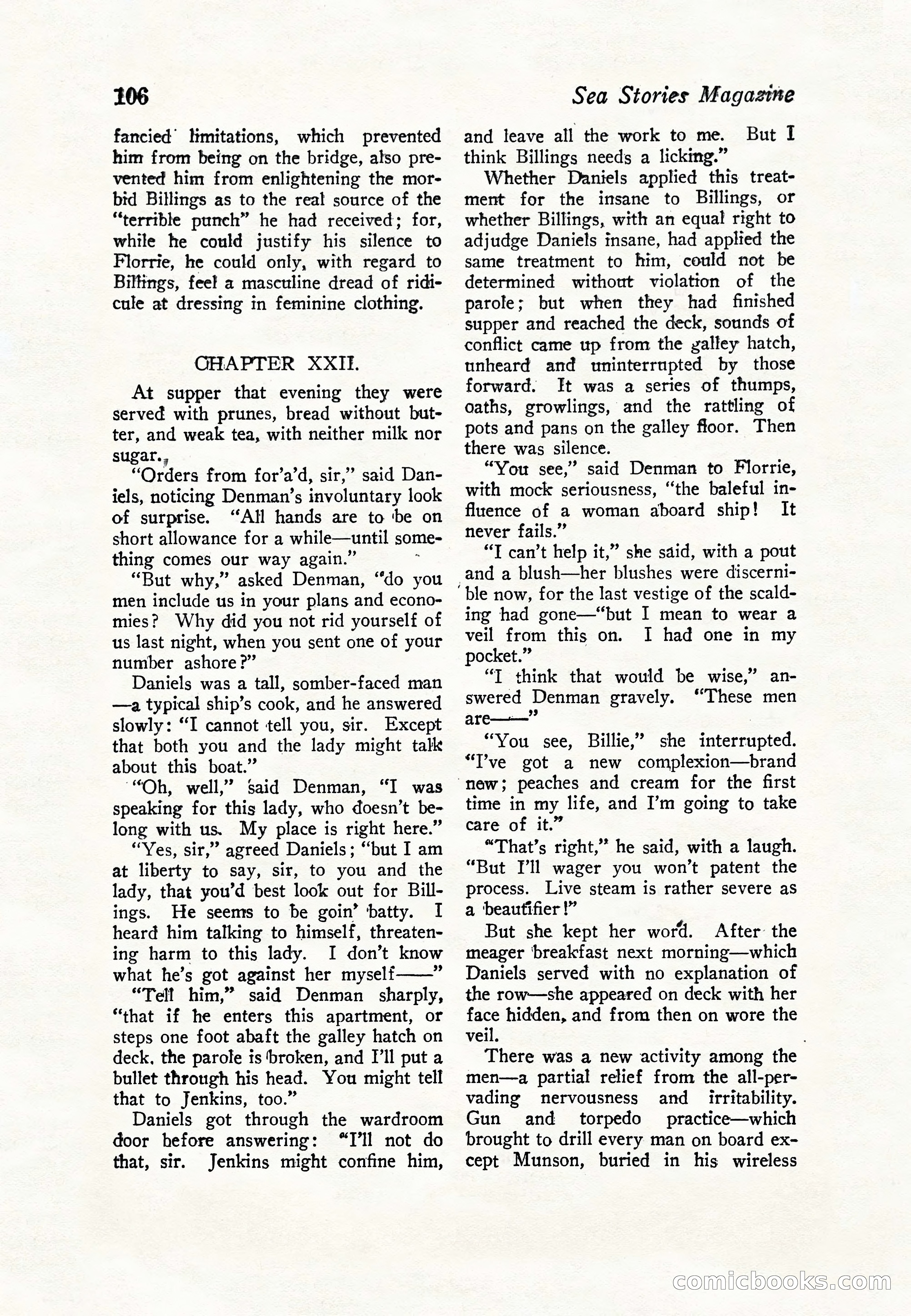 Sea Stories Magazine, January 5, 1923 — page 108 of 148
