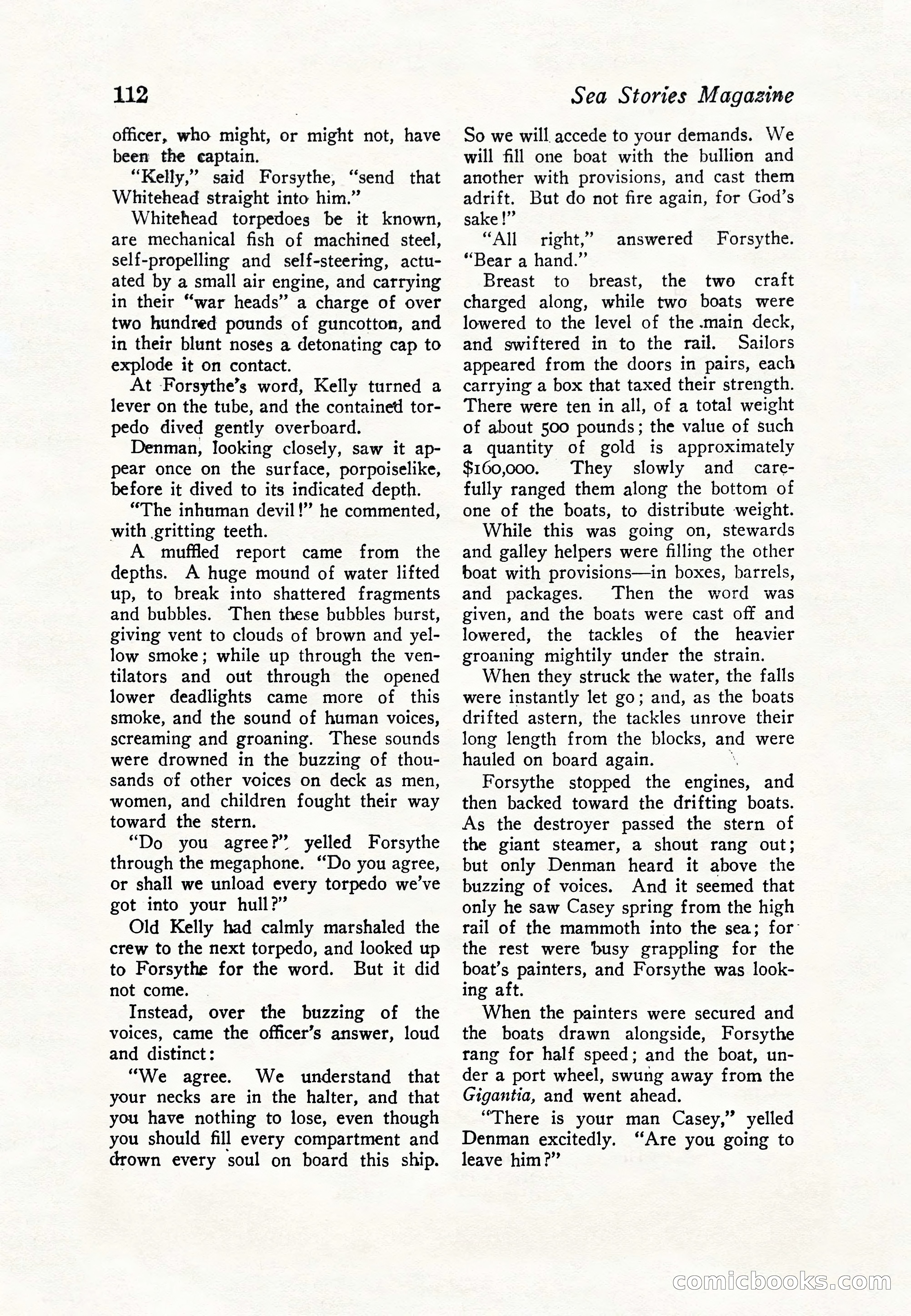 Sea Stories Magazine, January 5, 1923 — page 114 of 148