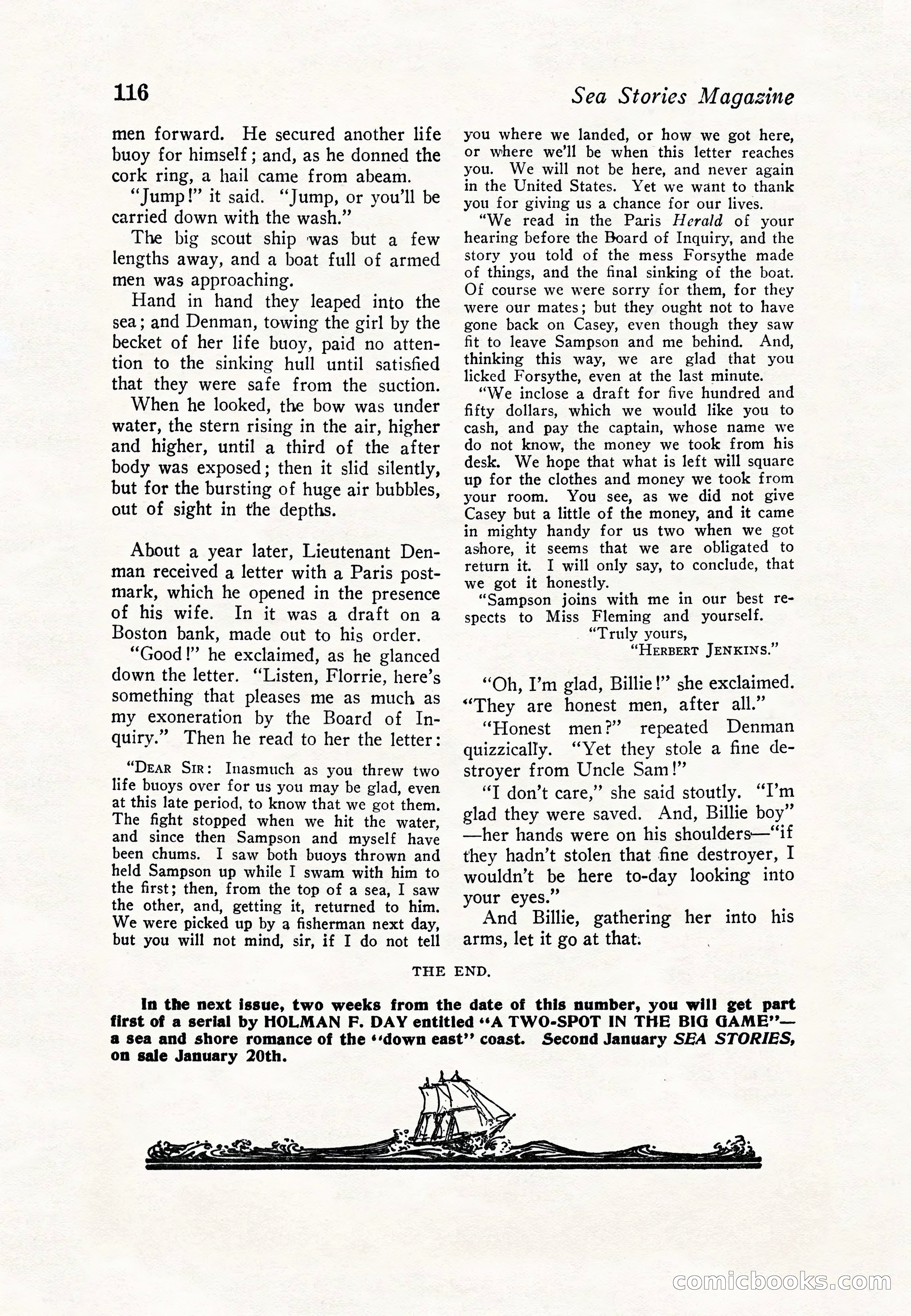 Sea Stories Magazine, January 5, 1923 — page 118 of 148