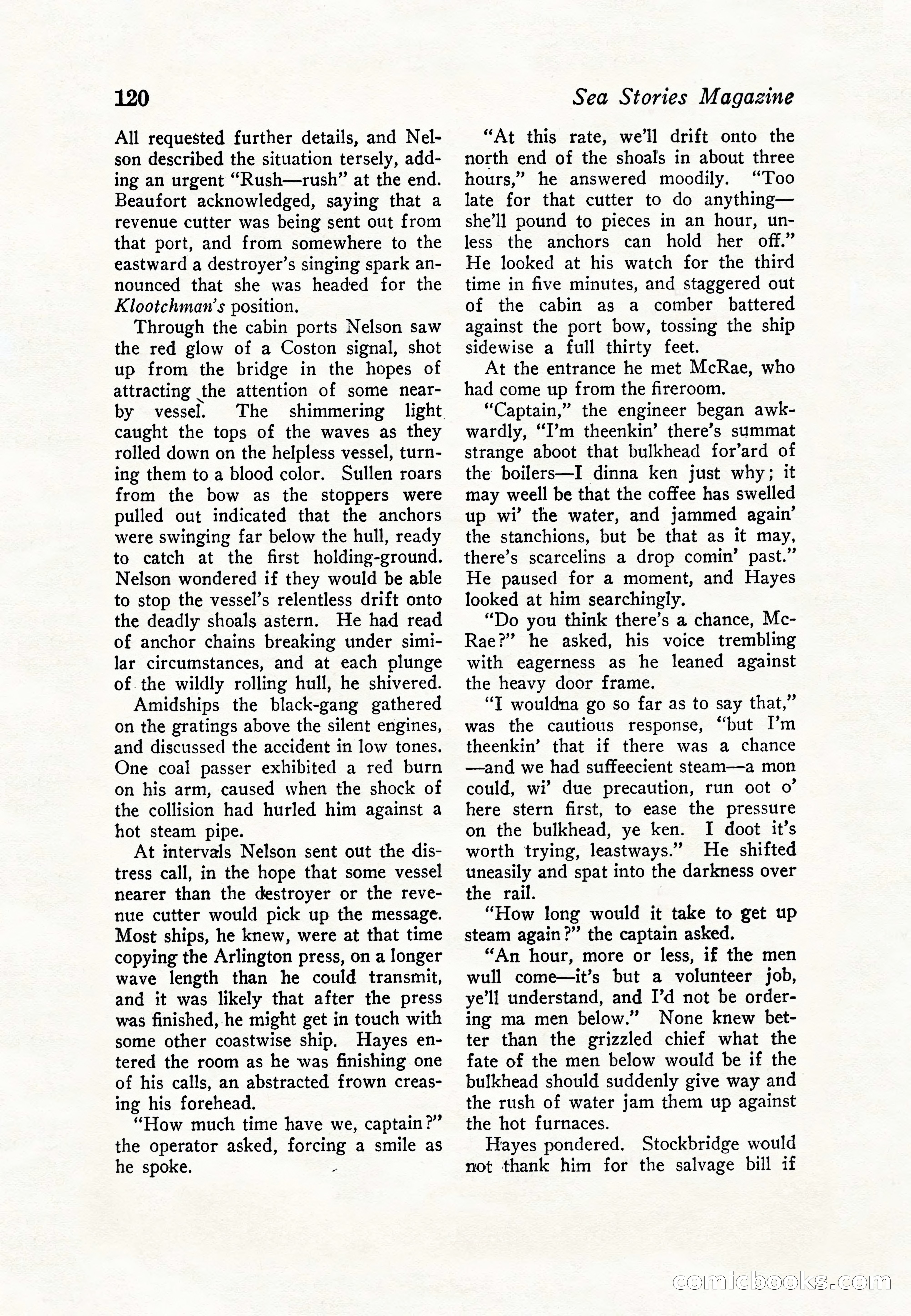 Sea Stories Magazine, January 5, 1923 — page 122 of 148