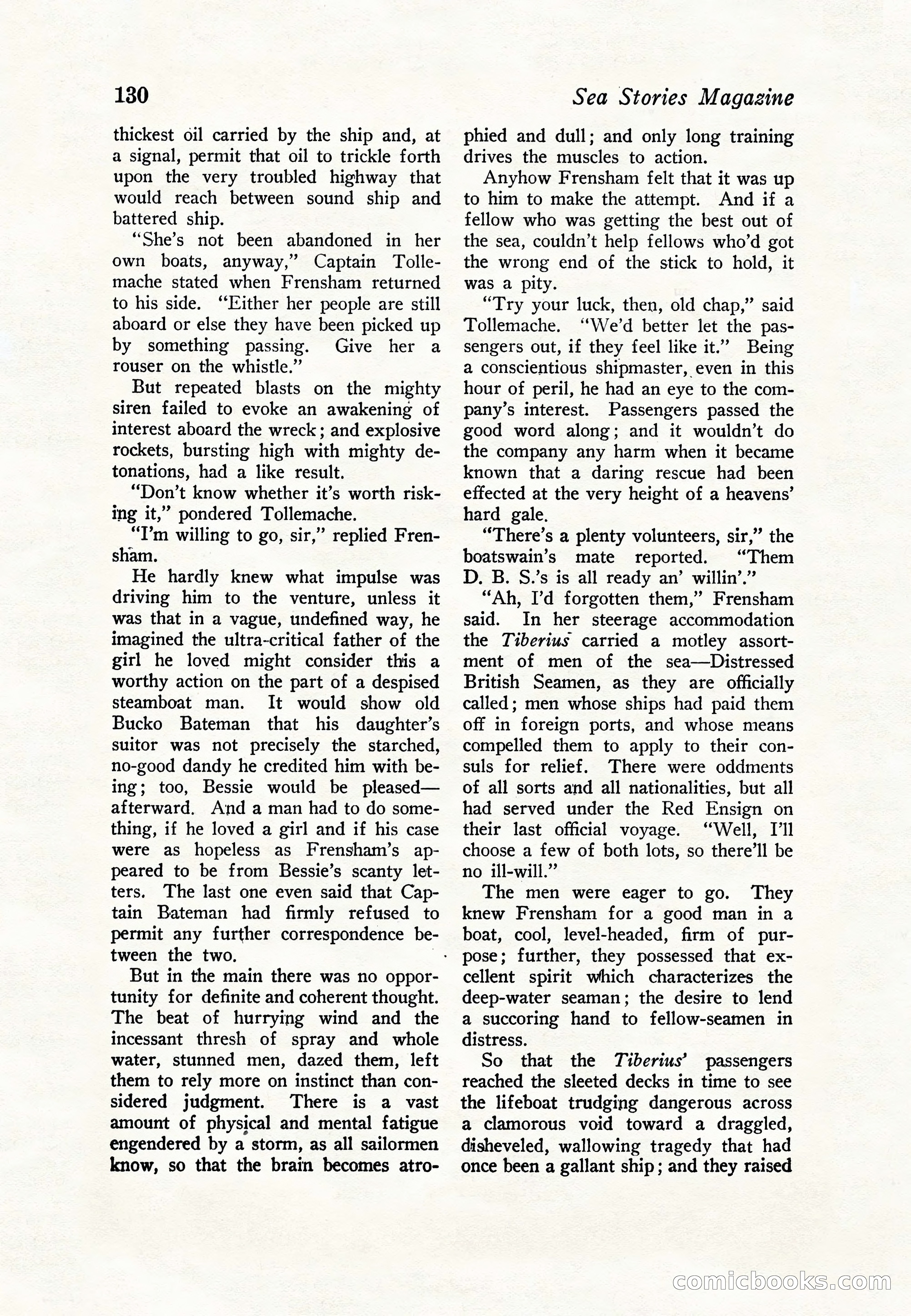 Sea Stories Magazine, January 5, 1923 — page 132 of 148