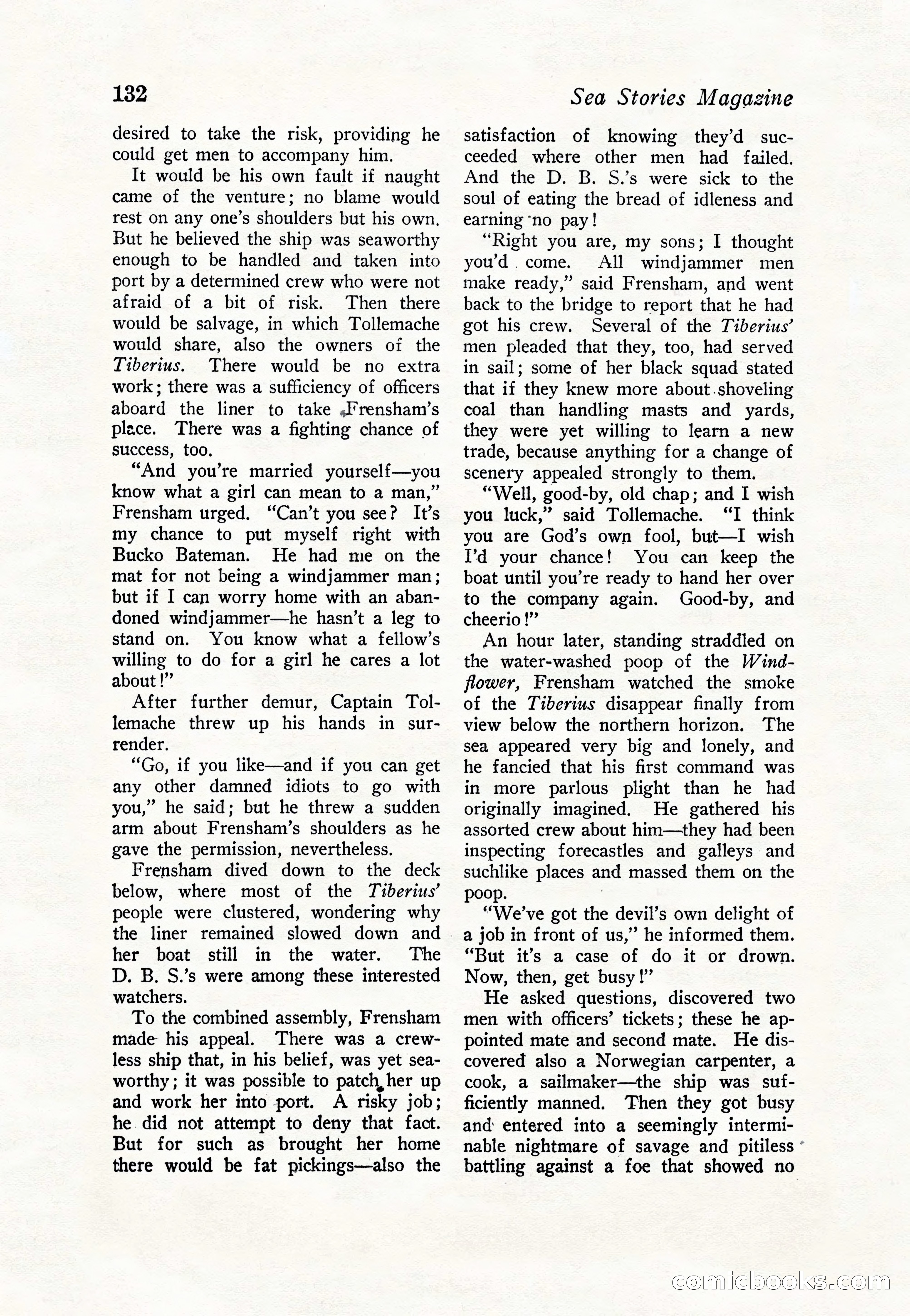 Sea Stories Magazine, January 5, 1923 — page 134 of 148