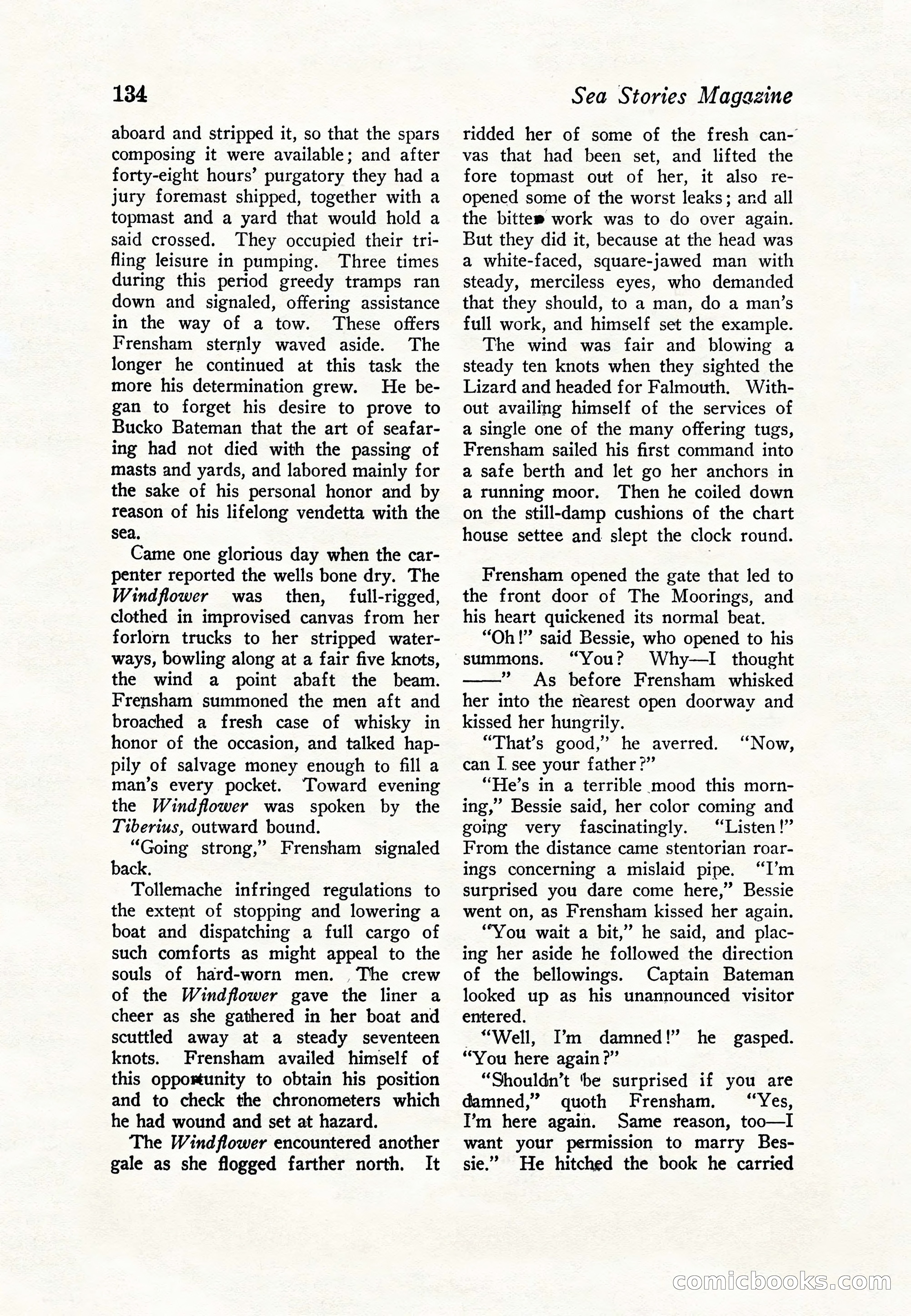 Sea Stories Magazine, January 5, 1923 — page 136 of 148