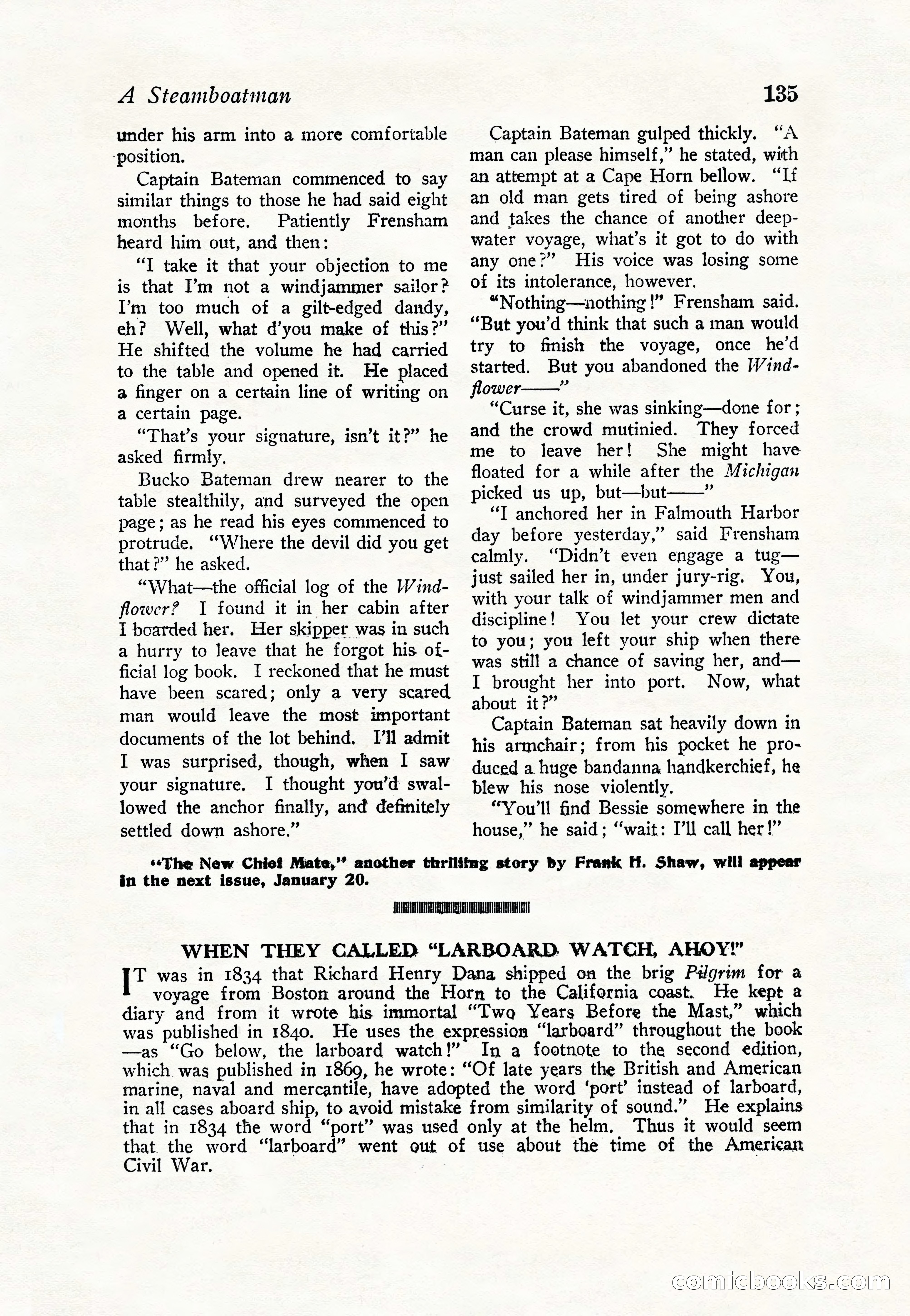 Sea Stories Magazine, January 5, 1923 — page 137 of 148