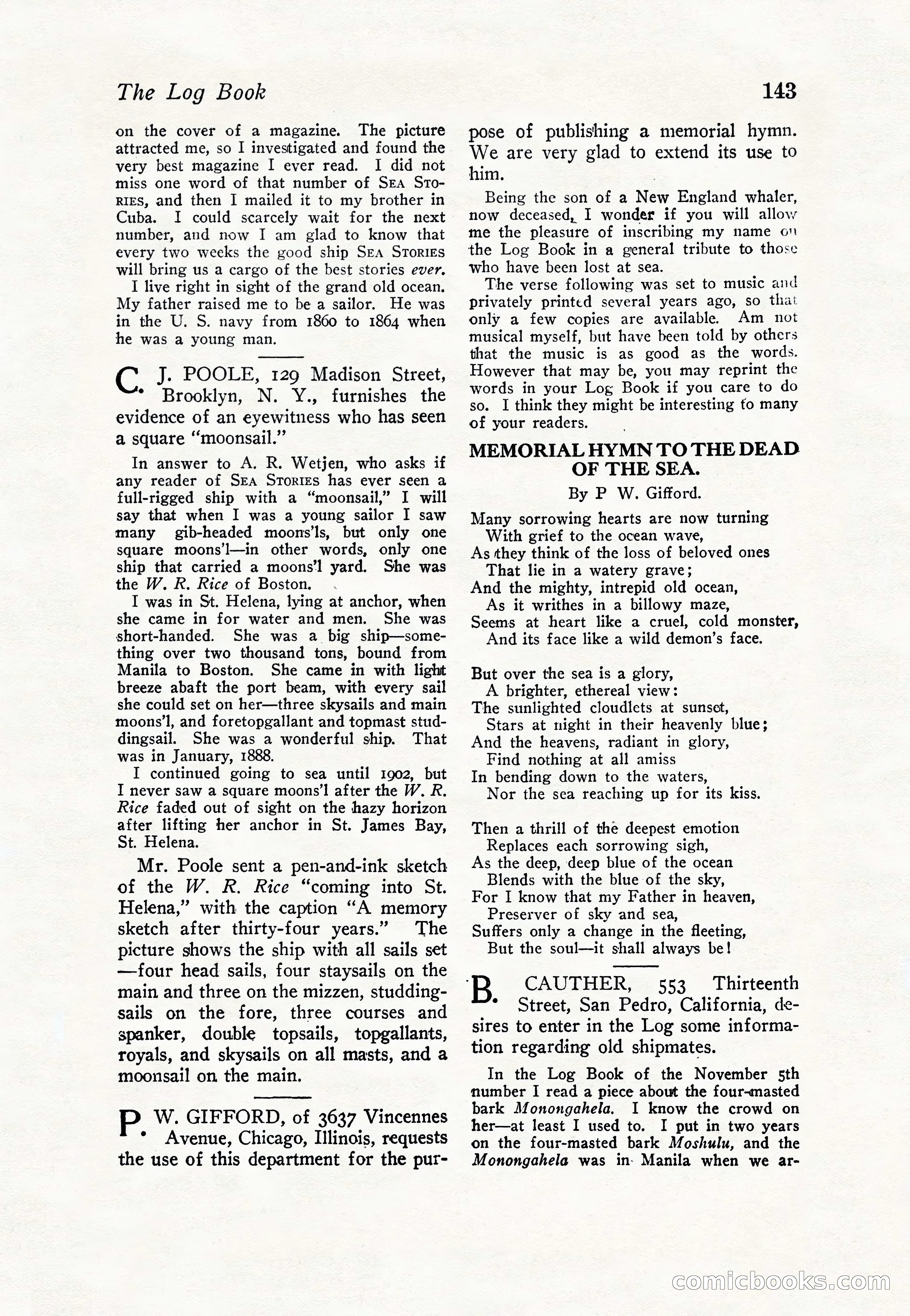 Sea Stories Magazine, January 5, 1923 — page 145 of 148