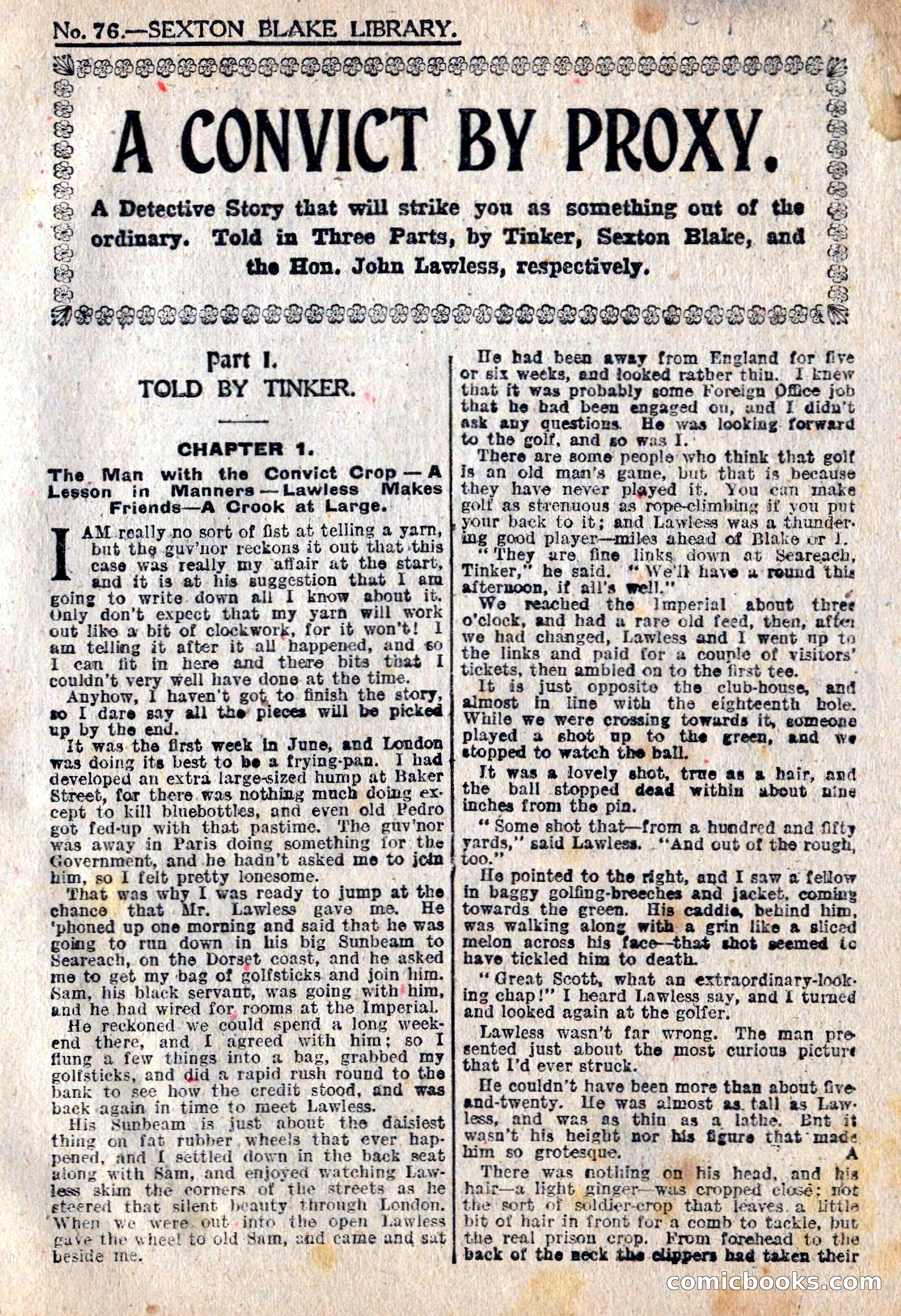 The Sexton Blake Library #76: A Convict By Proxy — page 3 of 68