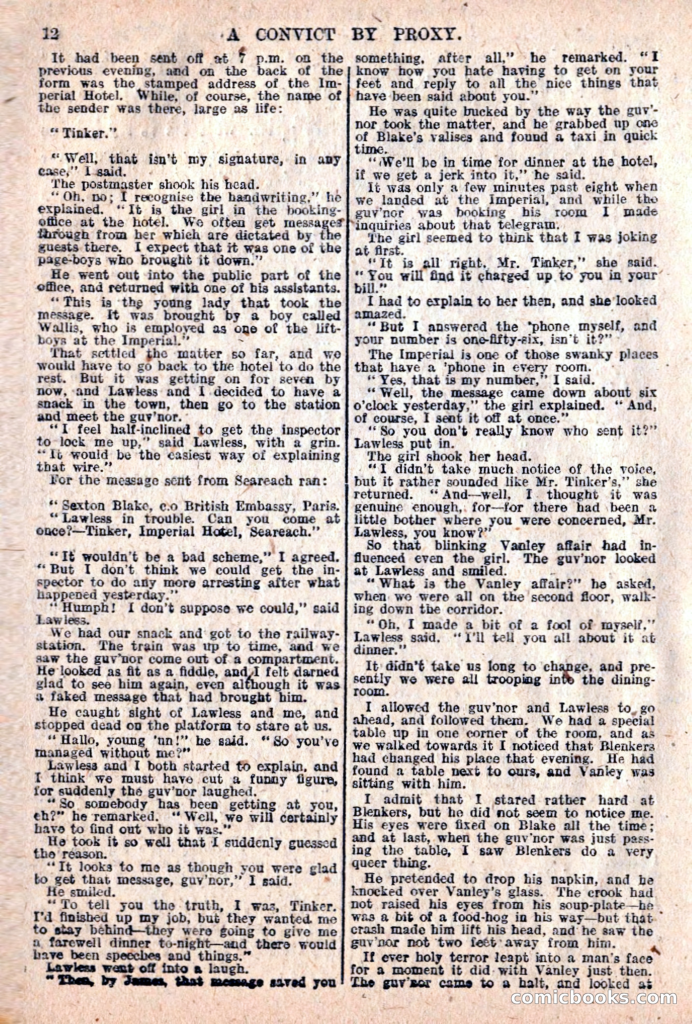 The Sexton Blake Library #76: A Convict By Proxy — page 14 of 68