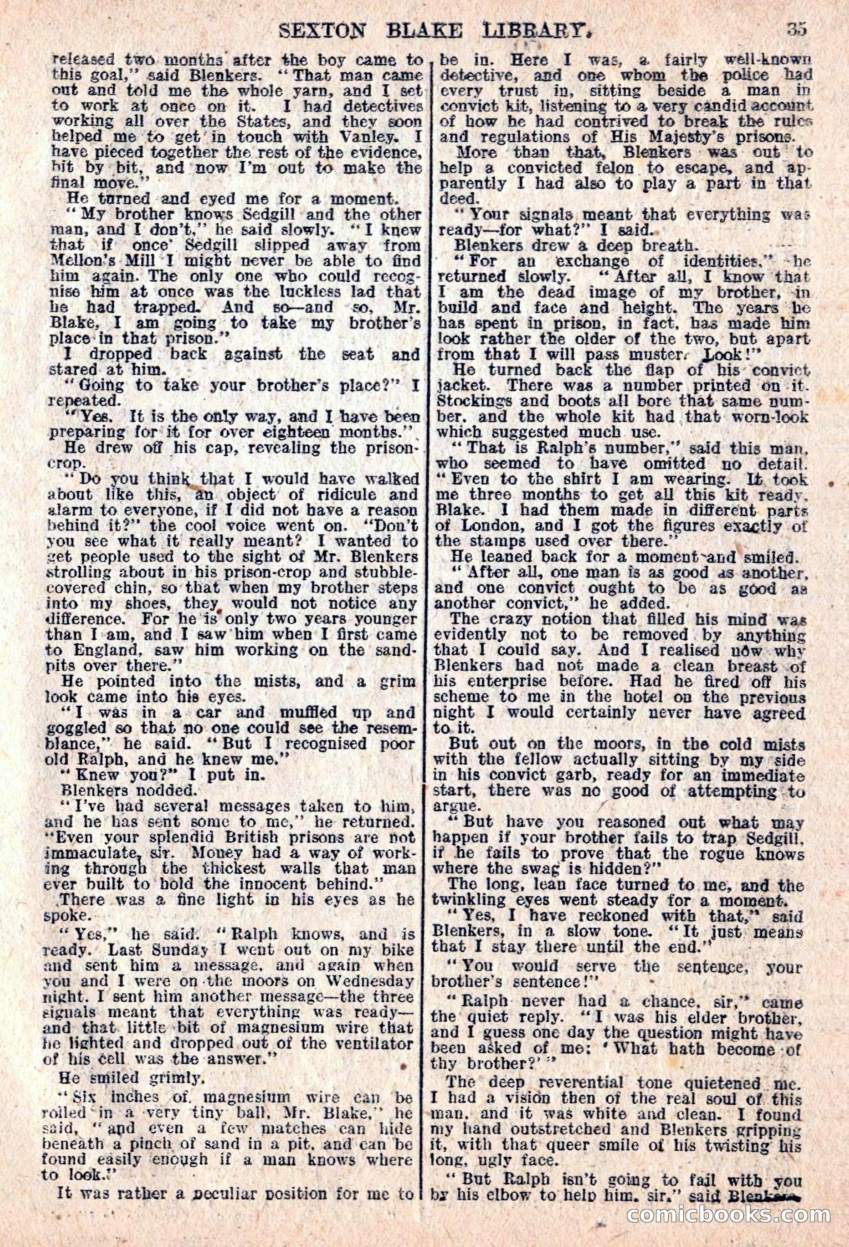 The Sexton Blake Library #76: A Convict By Proxy — page 37 of 68