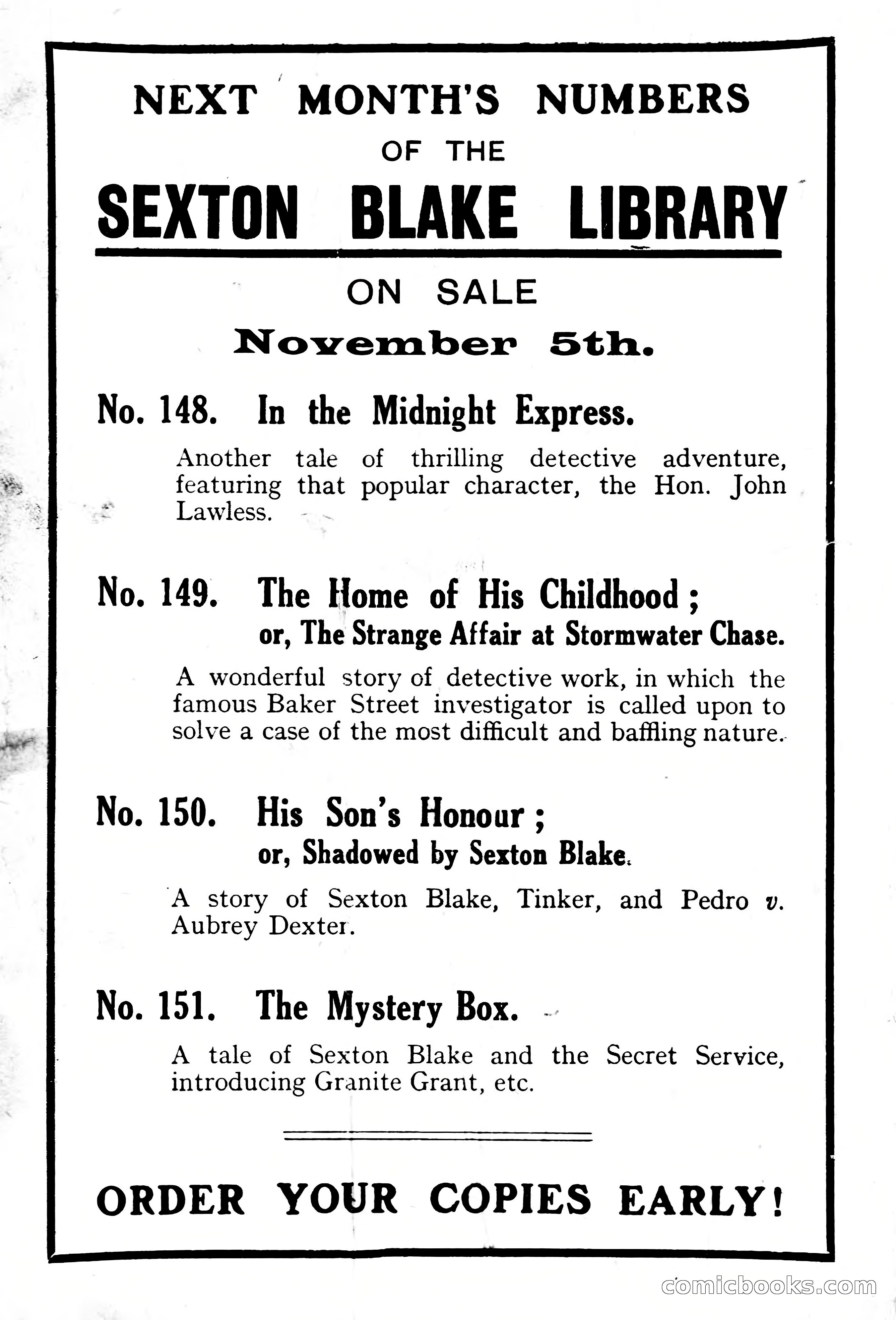 The Sexton Blake Library, Series 1, No. 145 — page 2 of 68