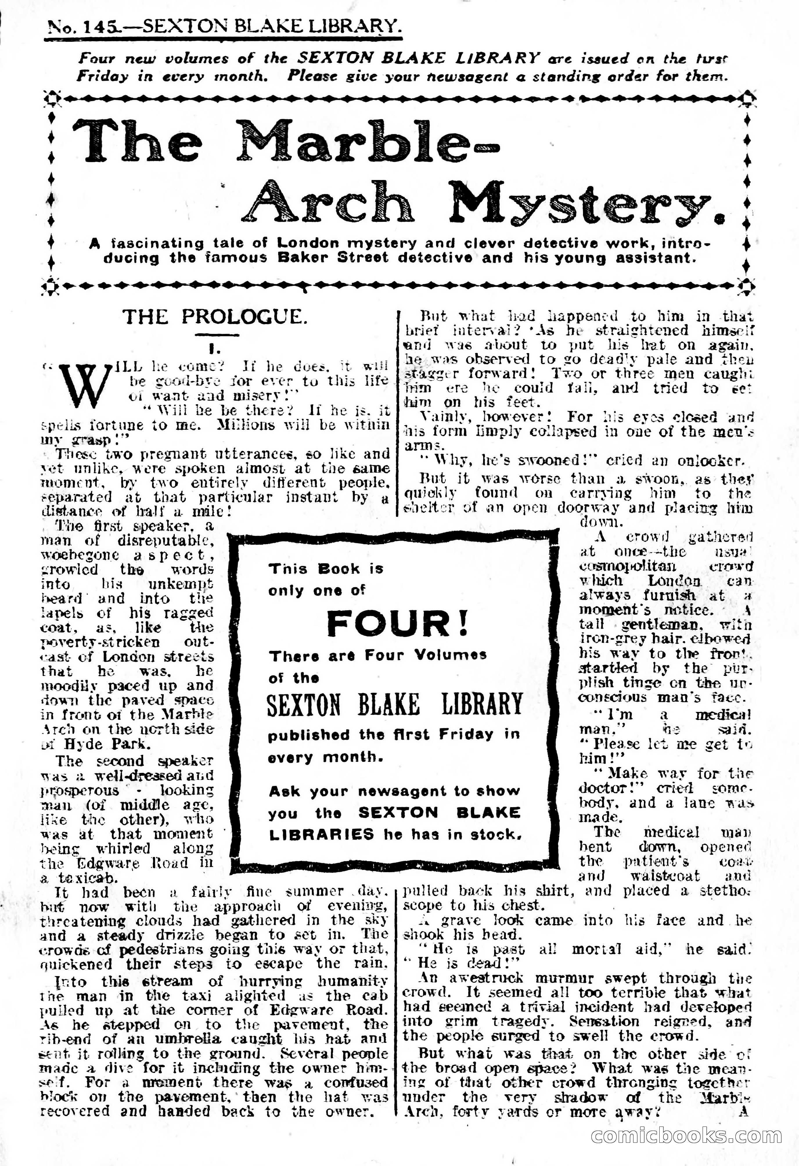 The Sexton Blake Library, Series 1, No. 145 — page 3 of 68