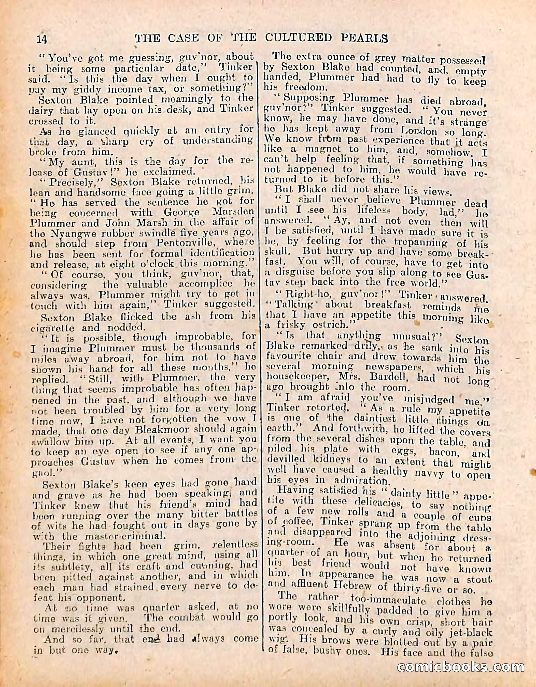 The Sexton Blake Library #208: The Case of the Cultured Pearls — page 16 of 68