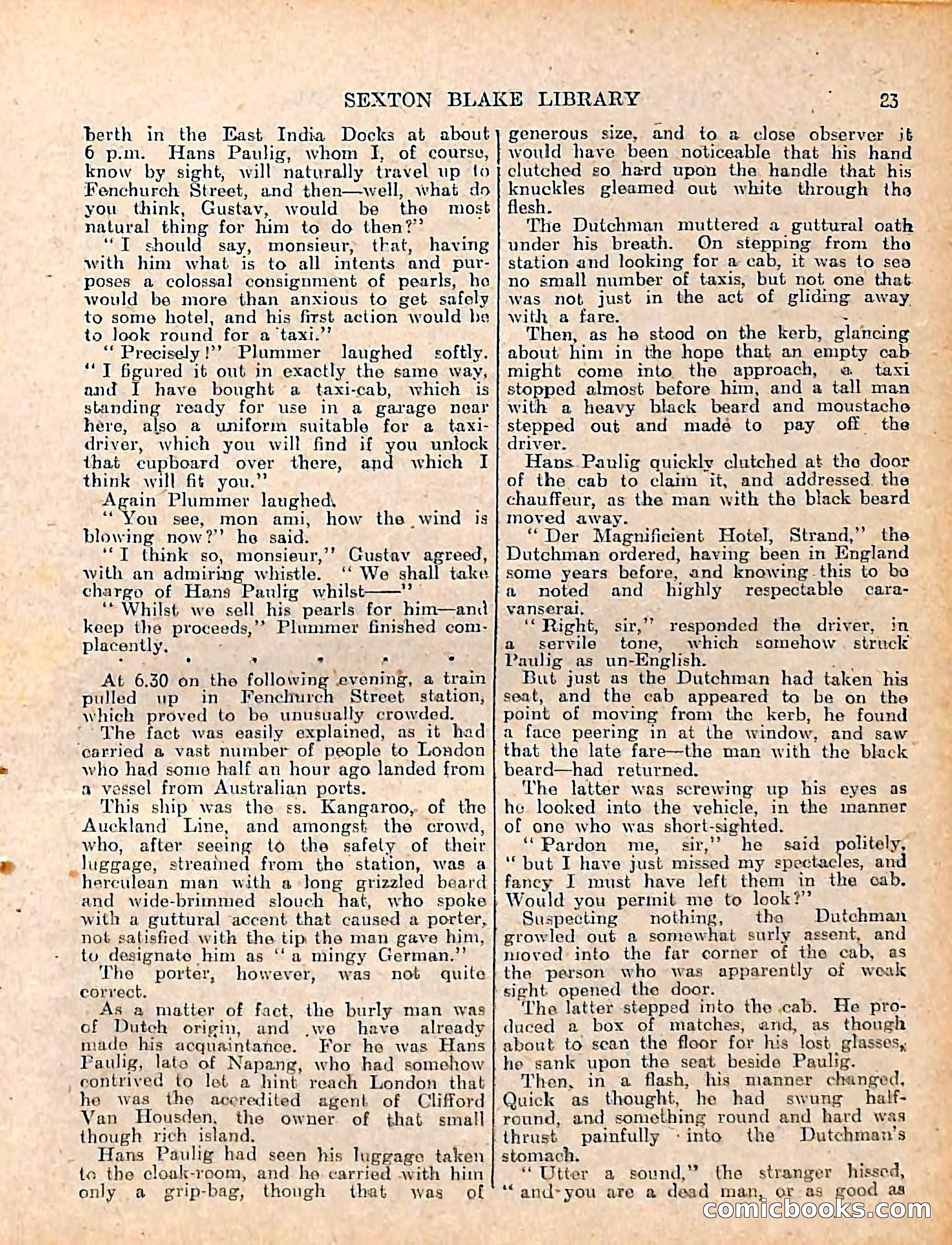 The Sexton Blake Library #208: The Case of the Cultured Pearls — page 25 of 68