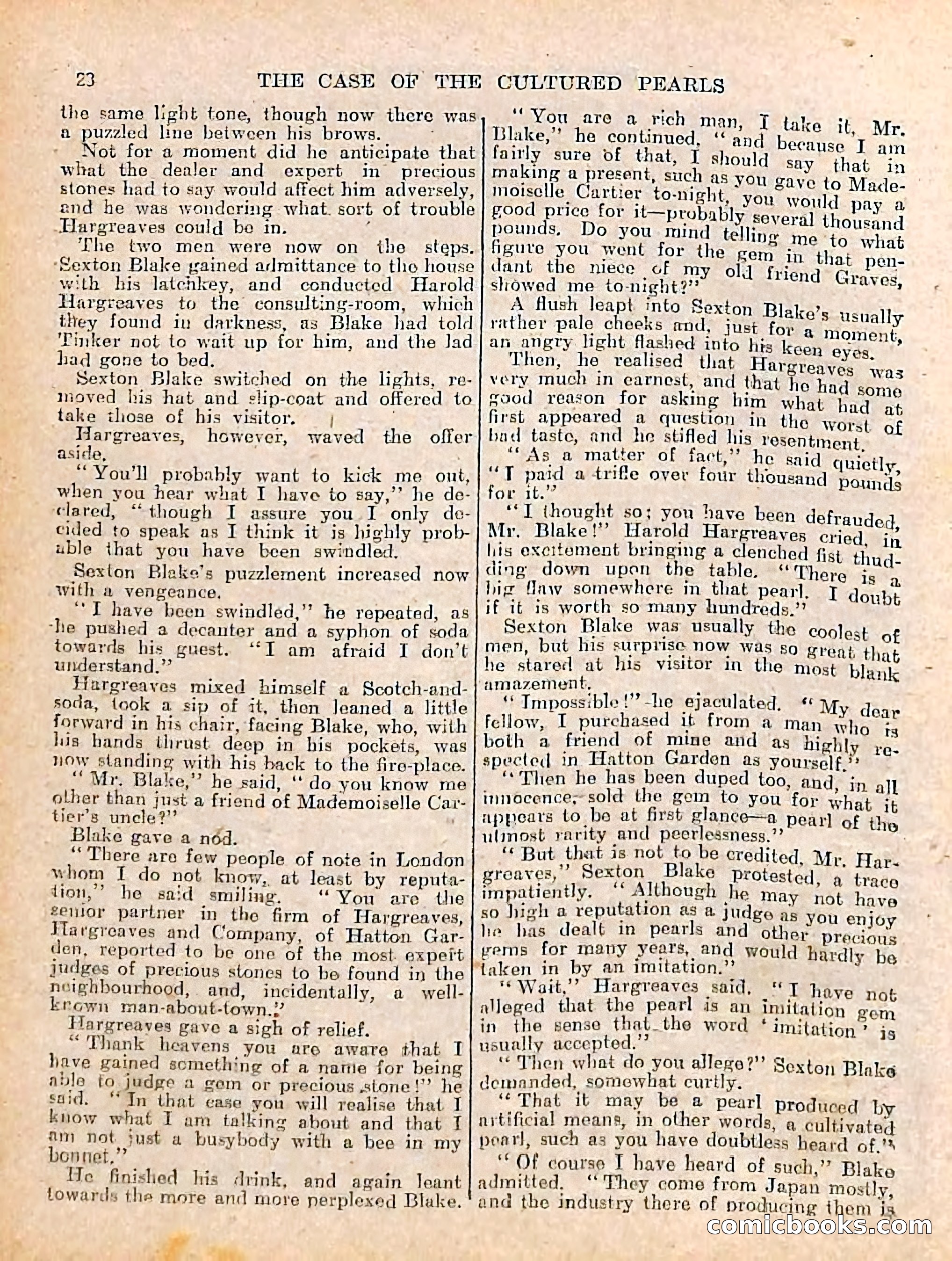 The Sexton Blake Library #208: The Case of the Cultured Pearls — page 30 of 68