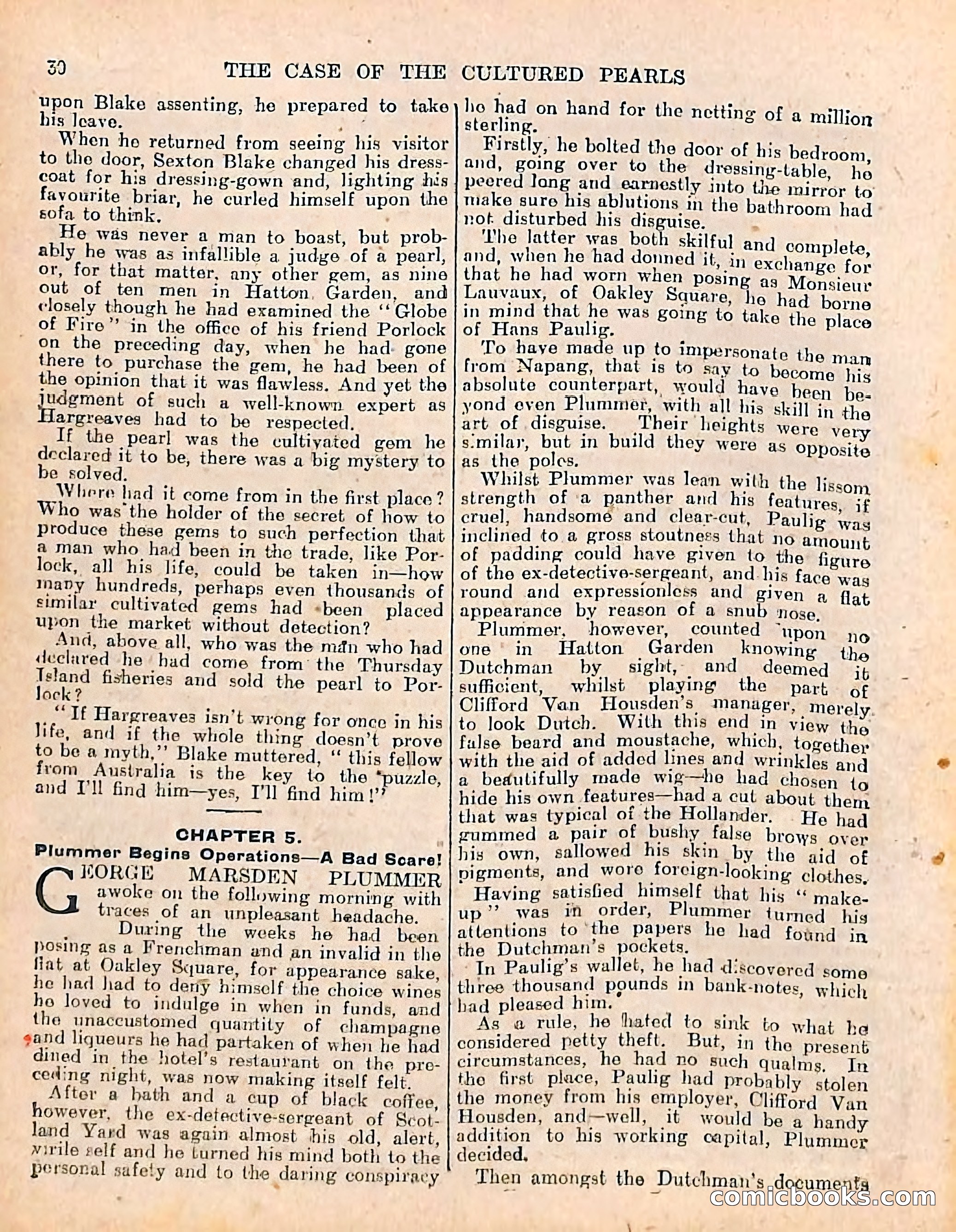 The Sexton Blake Library #208: The Case of the Cultured Pearls — page 32 of 68