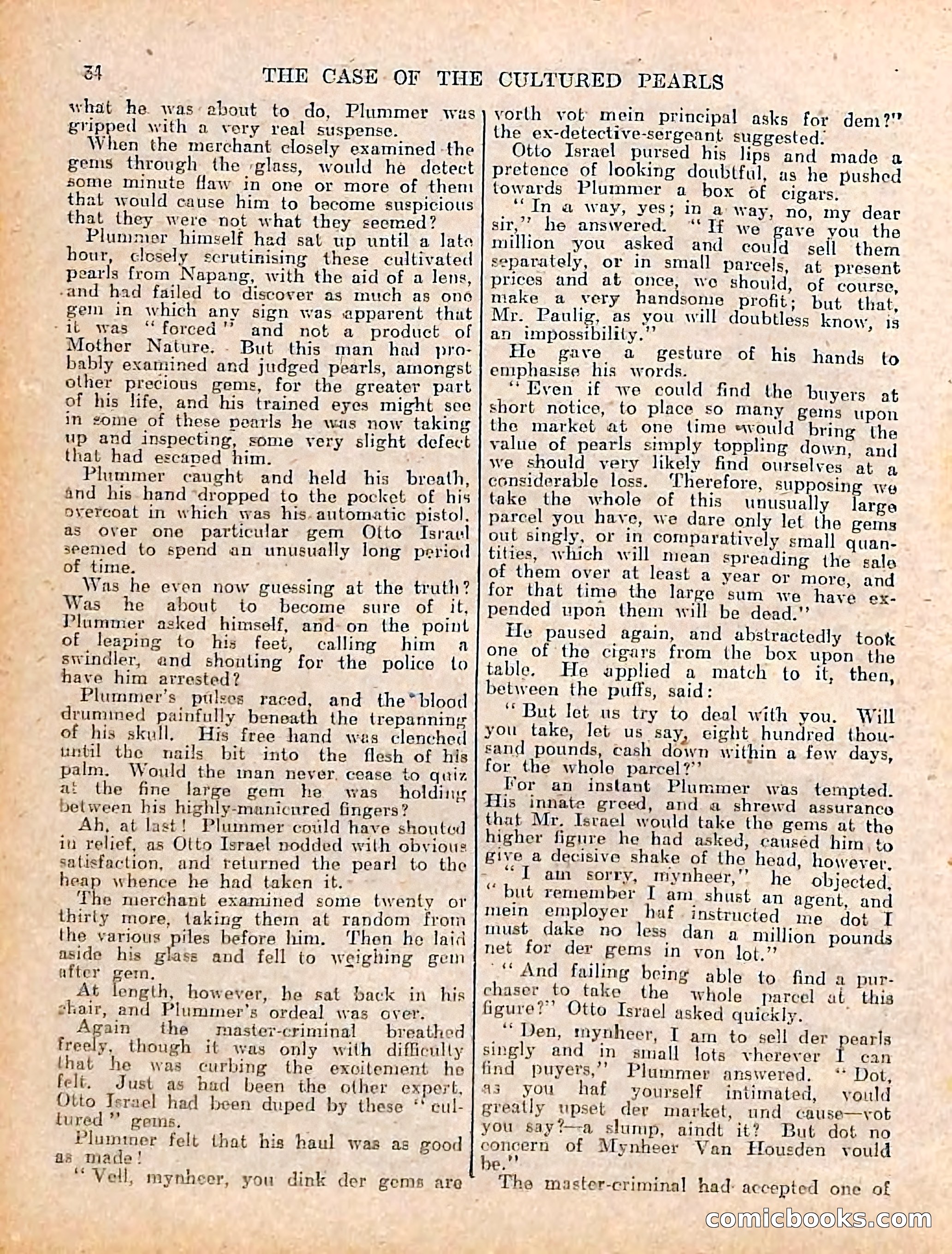 The Sexton Blake Library #208: The Case of the Cultured Pearls — page 36 of 68