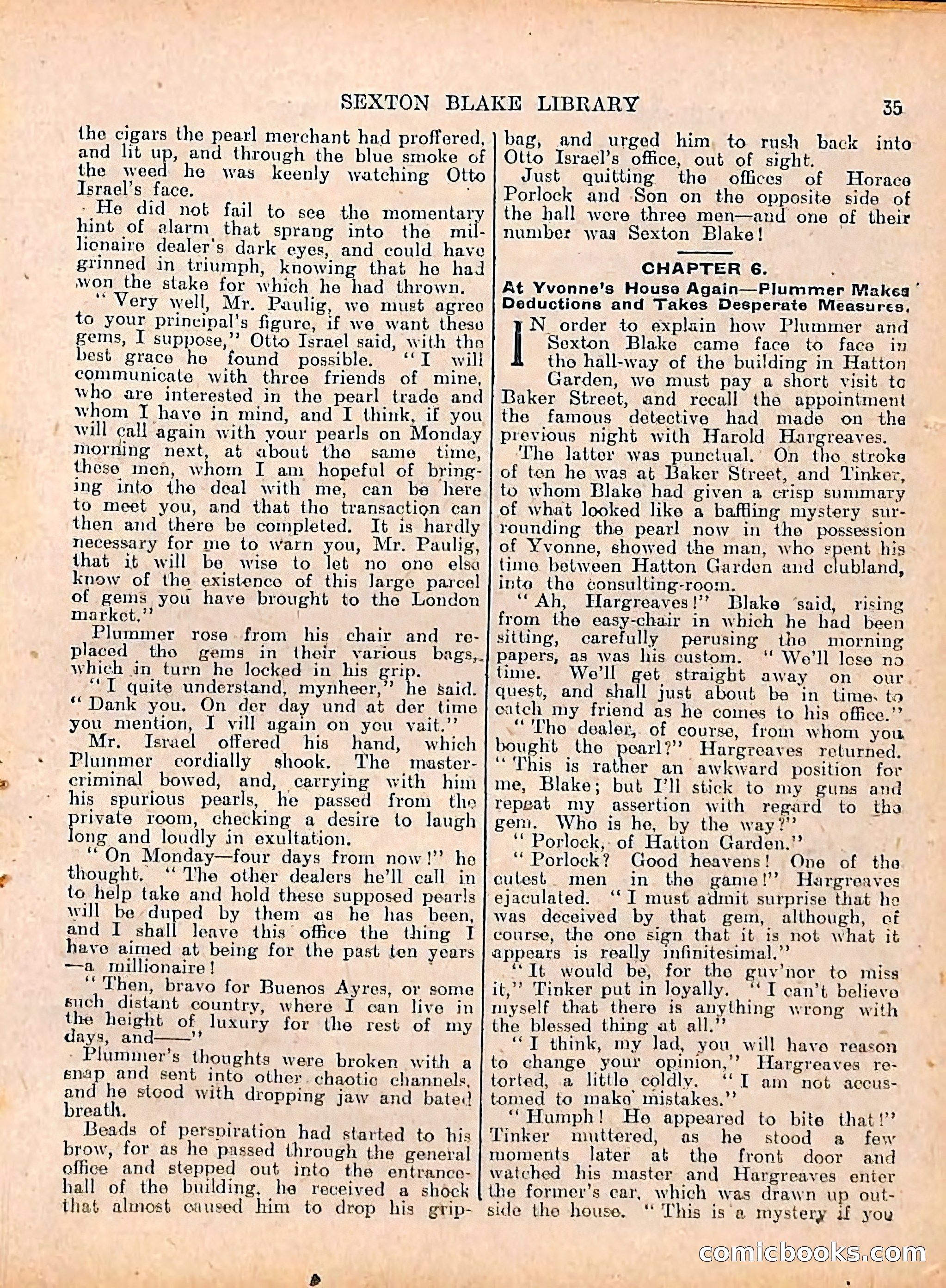 The Sexton Blake Library #208: The Case of the Cultured Pearls — page 37 of 68