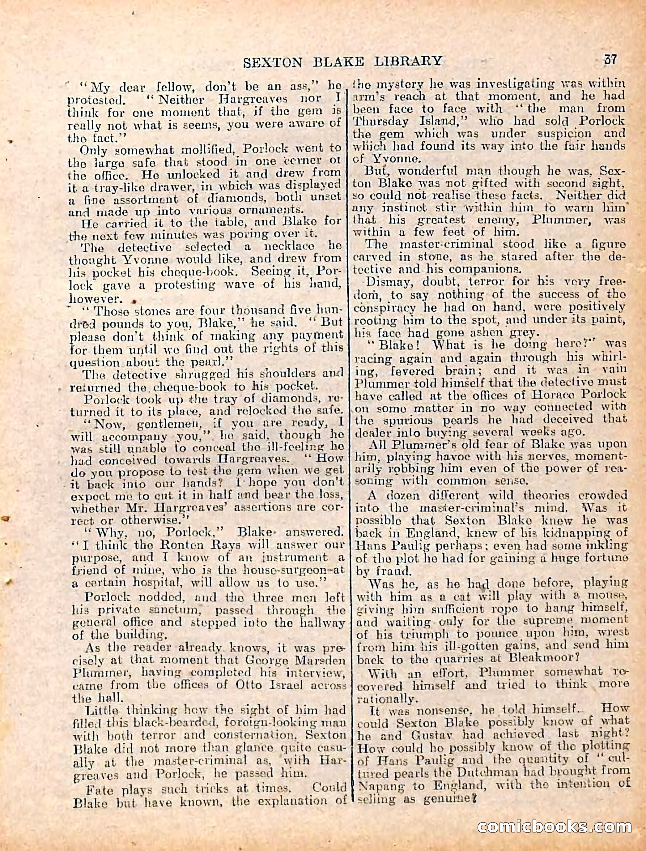 The Sexton Blake Library #208: The Case of the Cultured Pearls — page 39 of 68