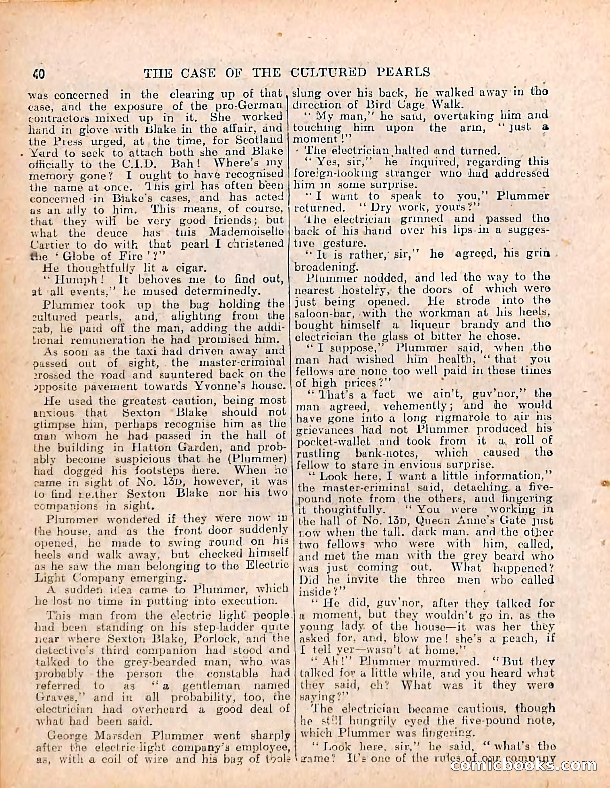 The Sexton Blake Library #208: The Case of the Cultured Pearls — page 42 of 68