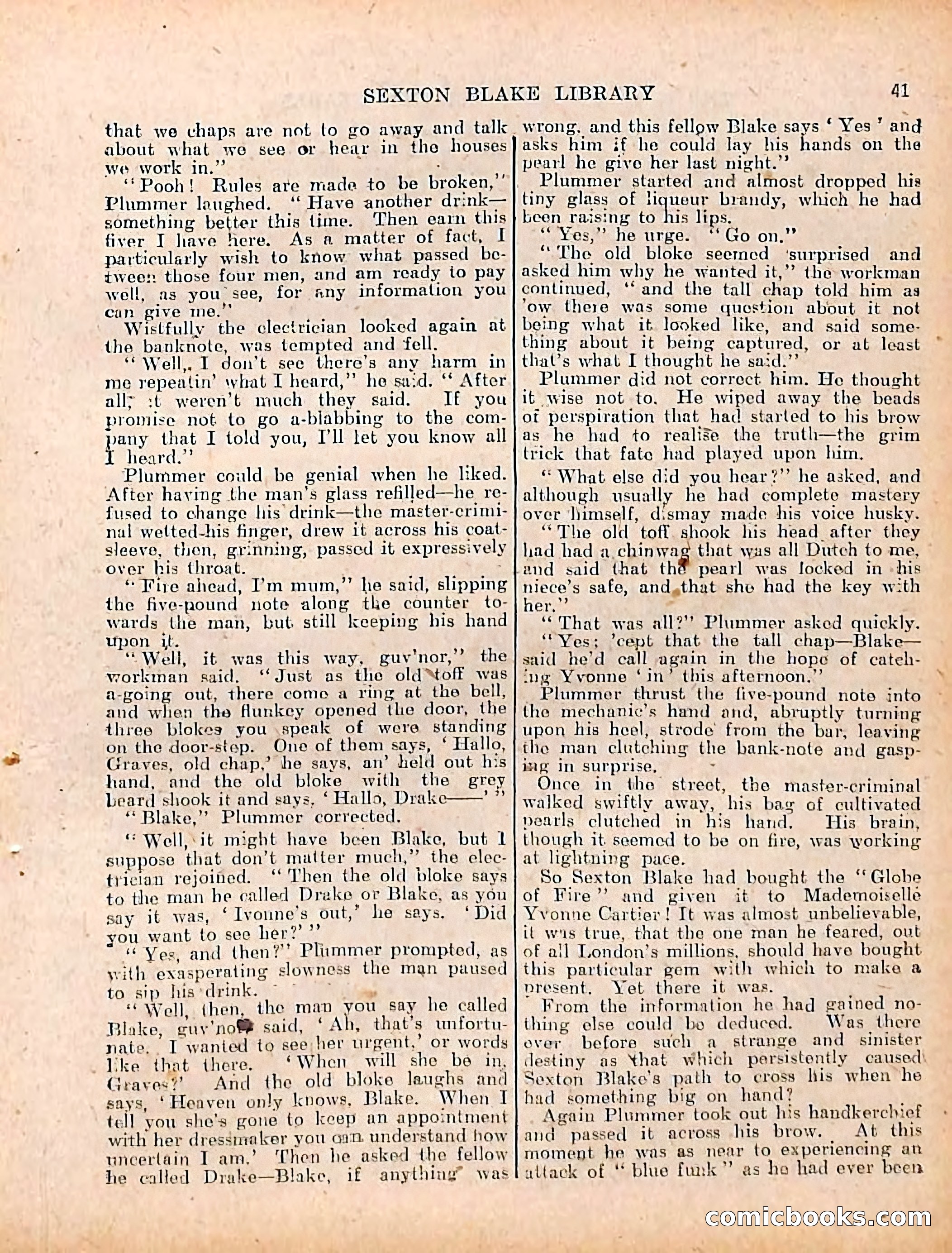 The Sexton Blake Library #208: The Case of the Cultured Pearls — page 43 of 68