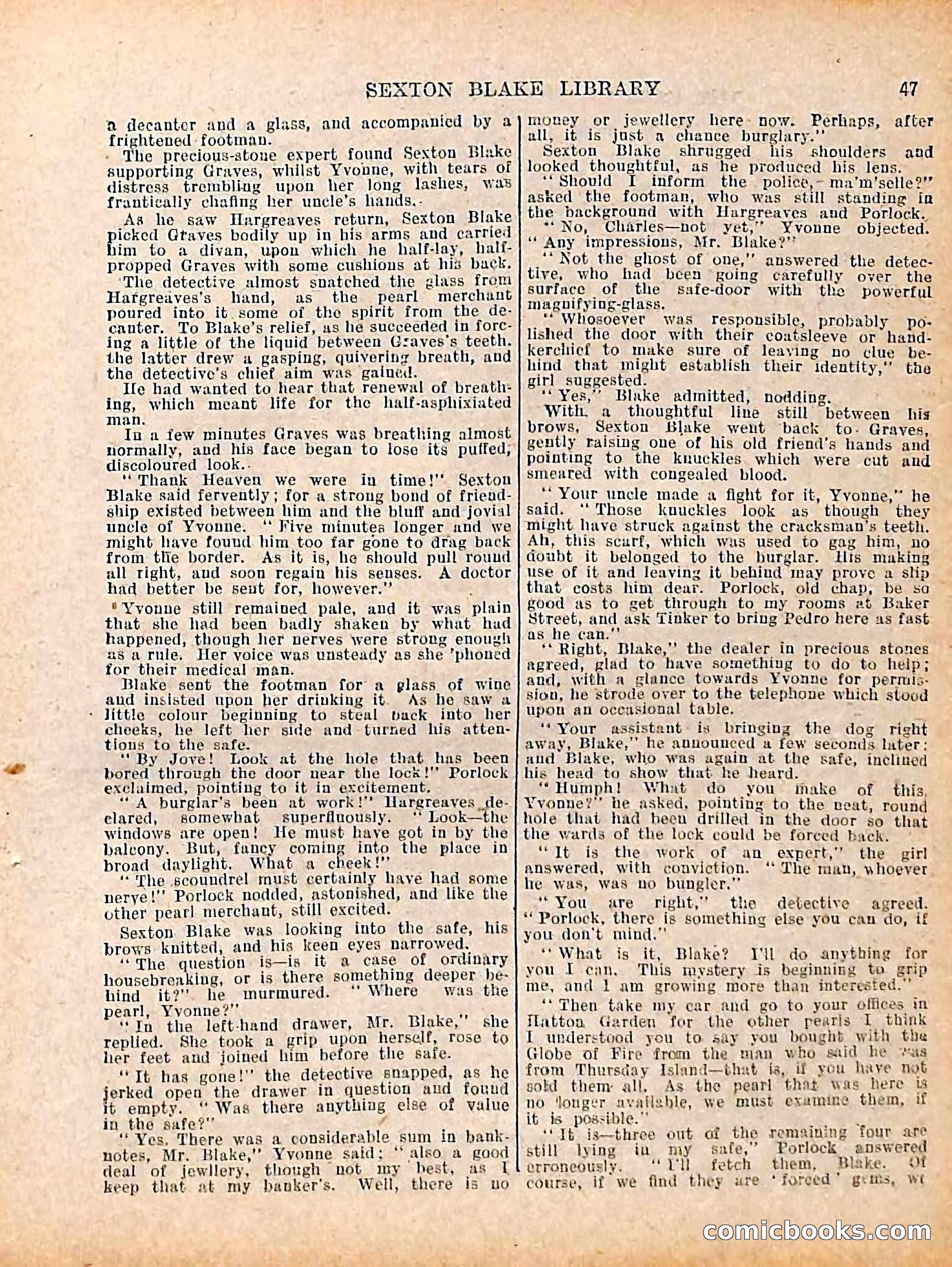 The Sexton Blake Library #208: The Case of the Cultured Pearls — page 49 of 68
