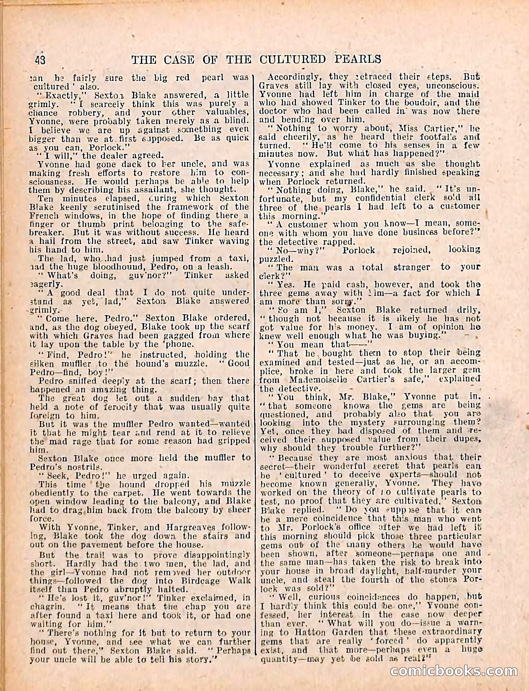 The Sexton Blake Library #208: The Case of the Cultured Pearls — page 50 of 68