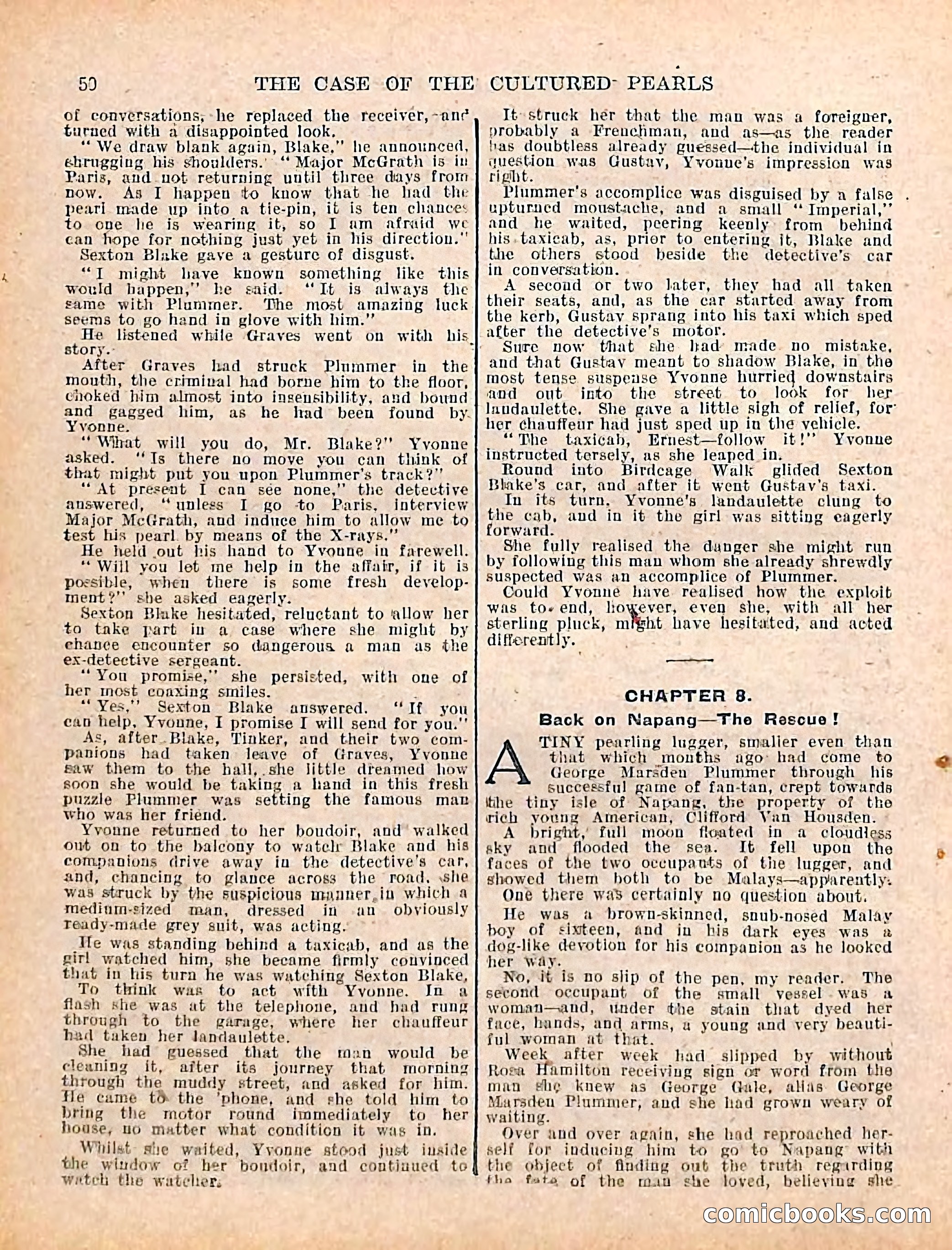 The Sexton Blake Library #208: The Case of the Cultured Pearls — page 52 of 68