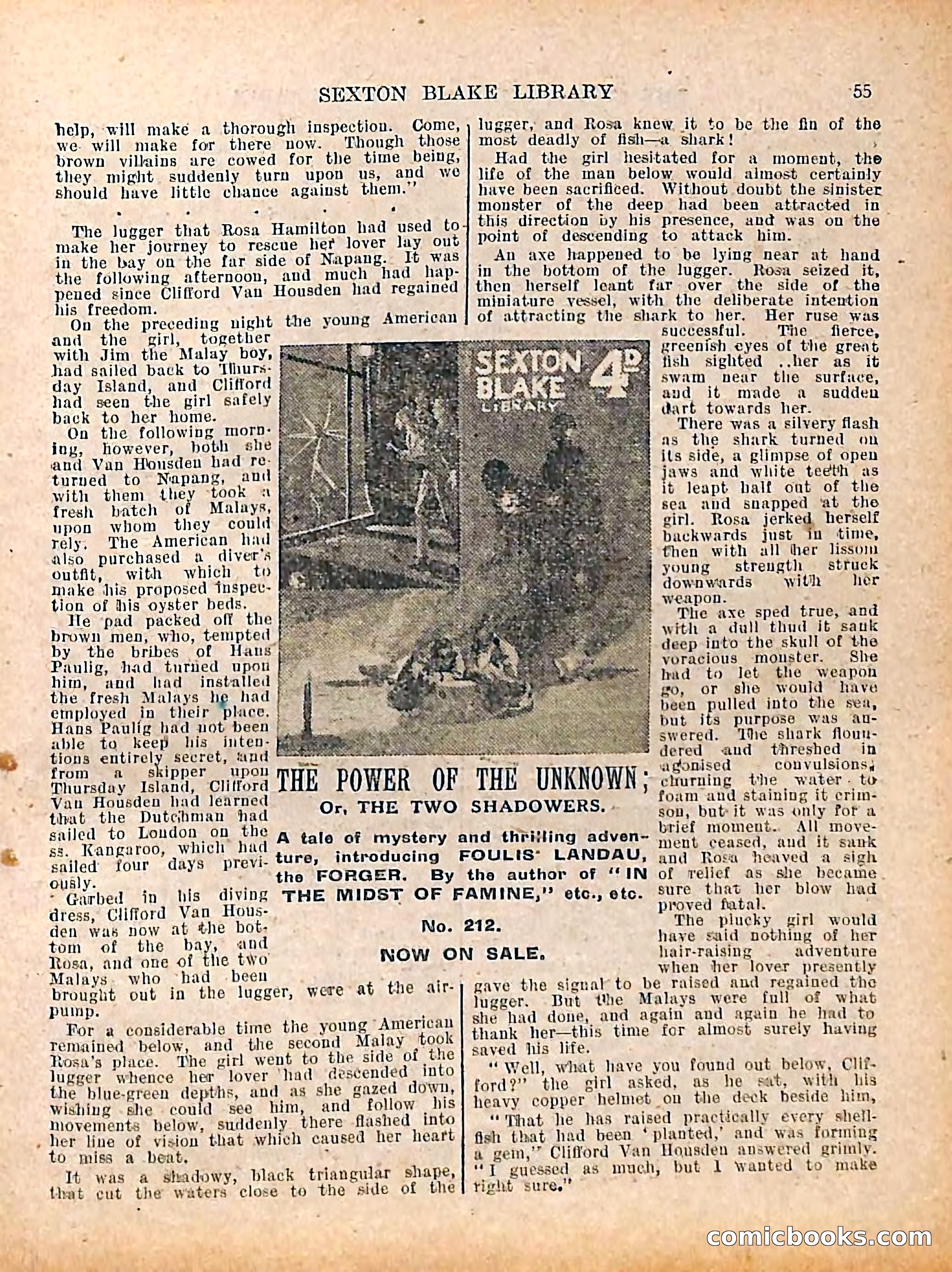 The Sexton Blake Library #208: The Case of the Cultured Pearls — page 57 of 68