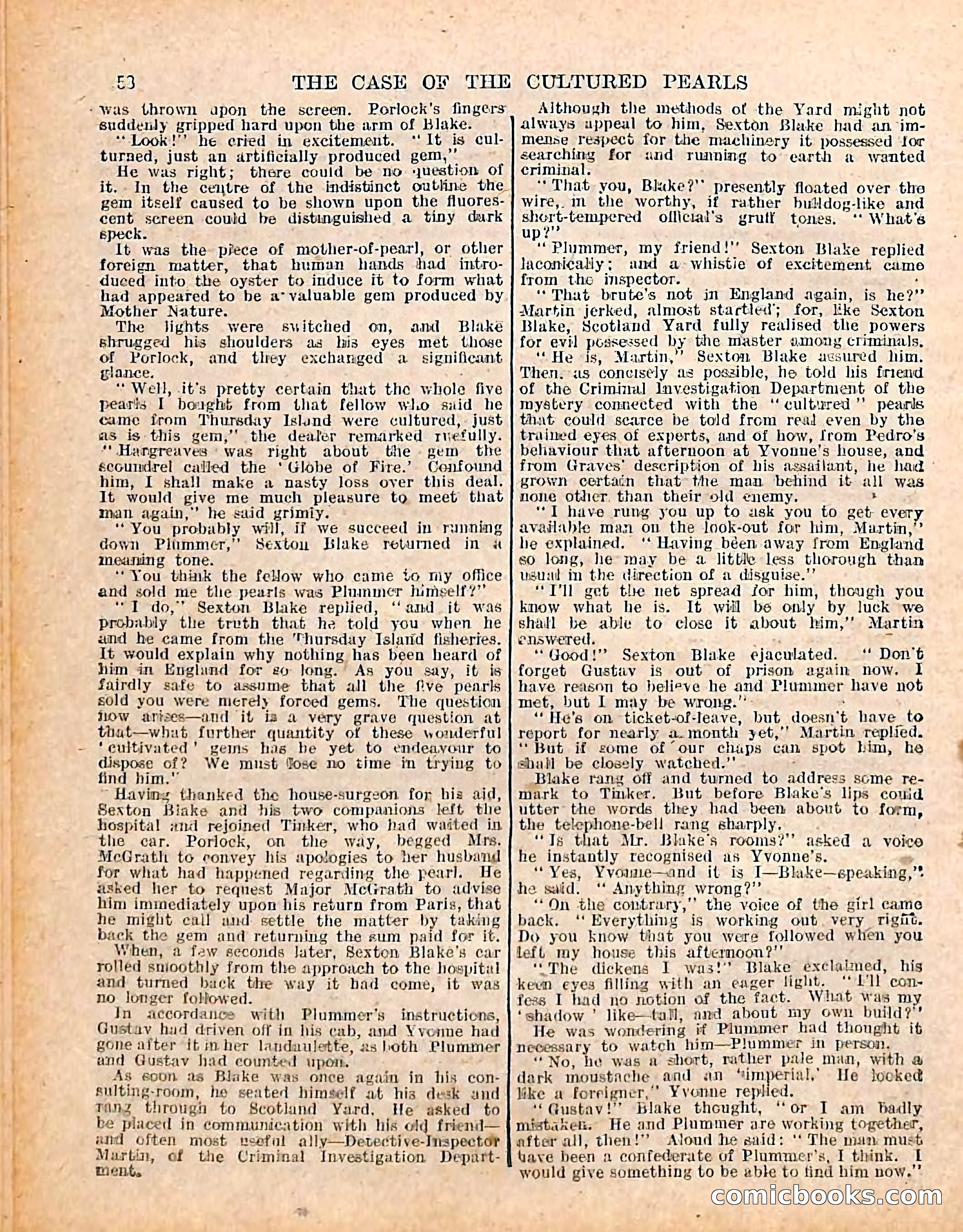The Sexton Blake Library #208: The Case of the Cultured Pearls — page 60 of 68