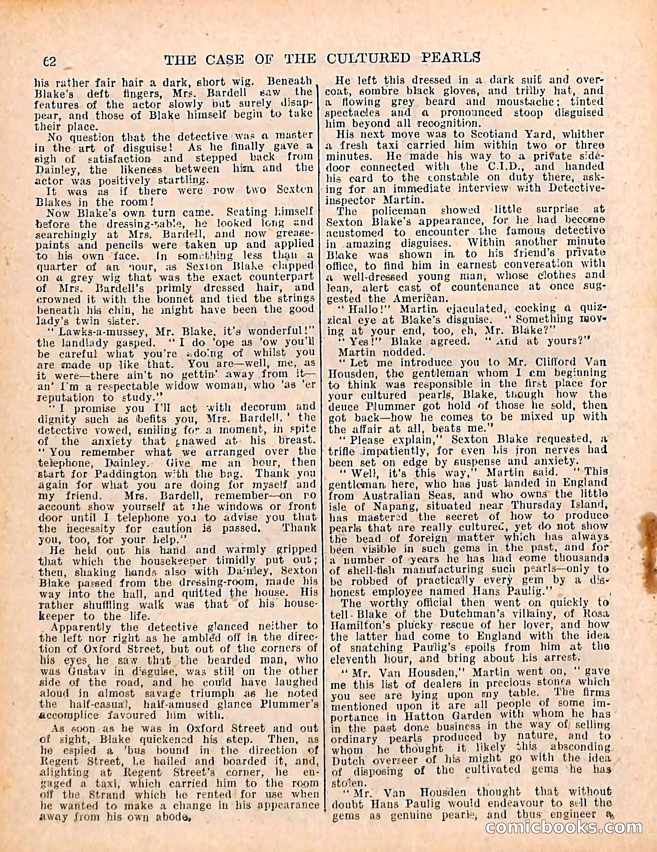 The Sexton Blake Library #208: The Case of the Cultured Pearls — page 64 of 68