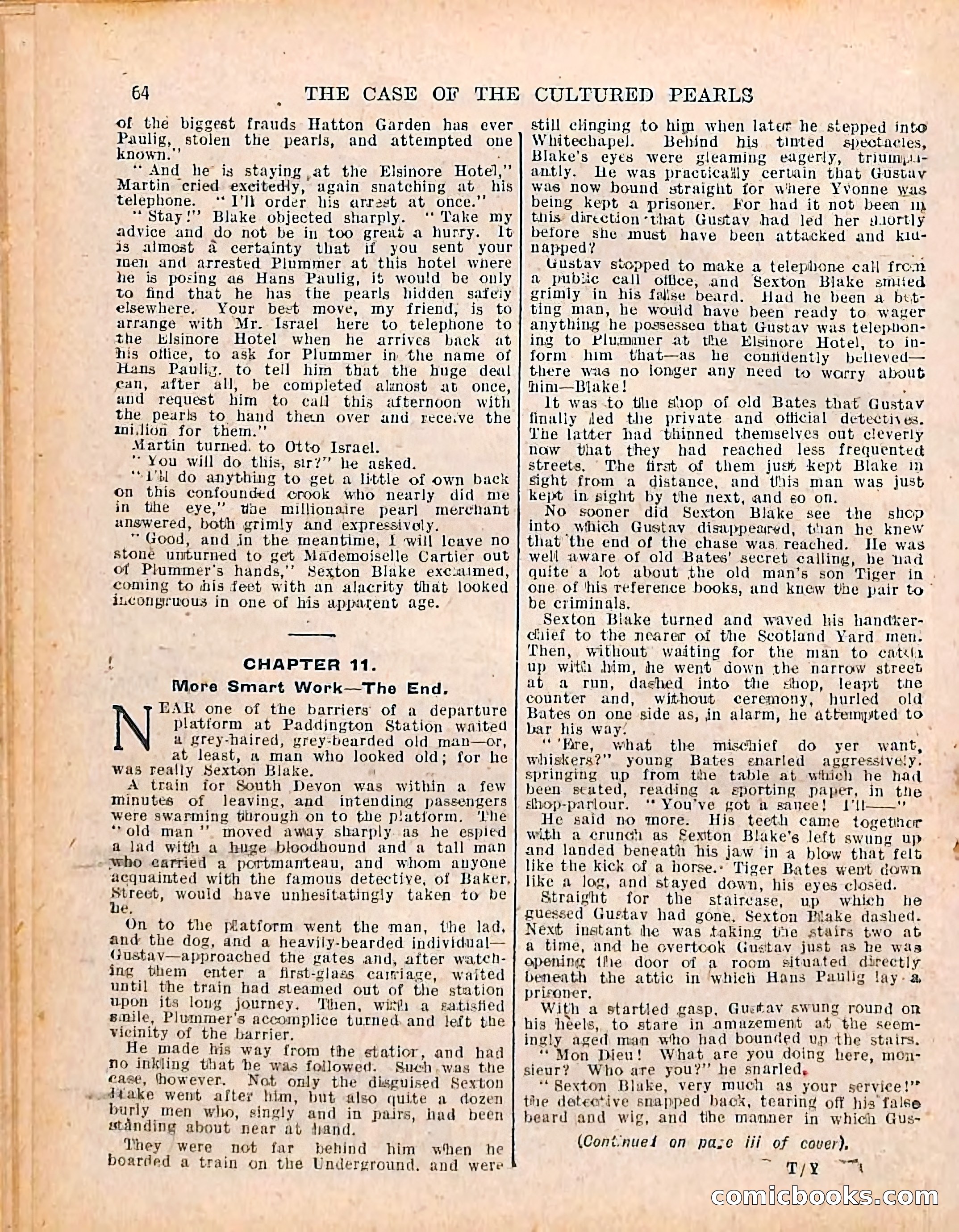 The Sexton Blake Library #208: The Case of the Cultured Pearls — page 66 of 68