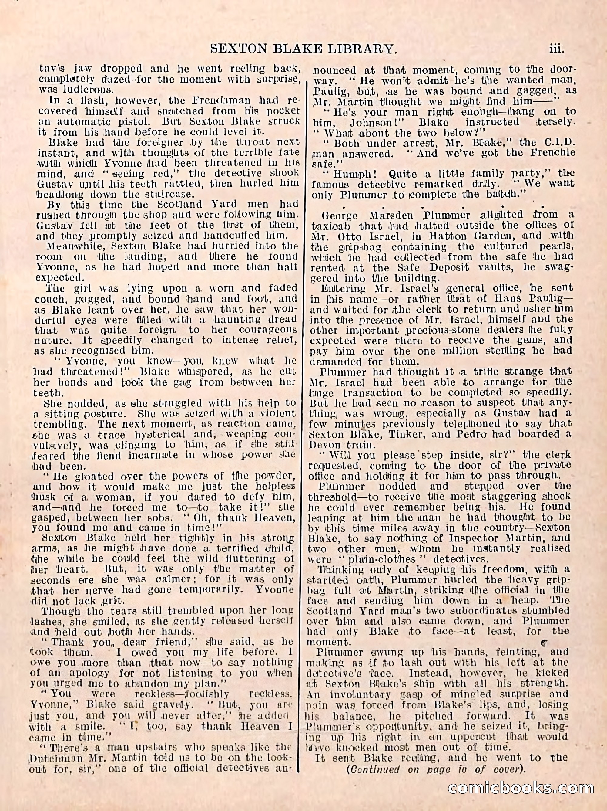 The Sexton Blake Library #208: The Case of the Cultured Pearls — page 67 of 68