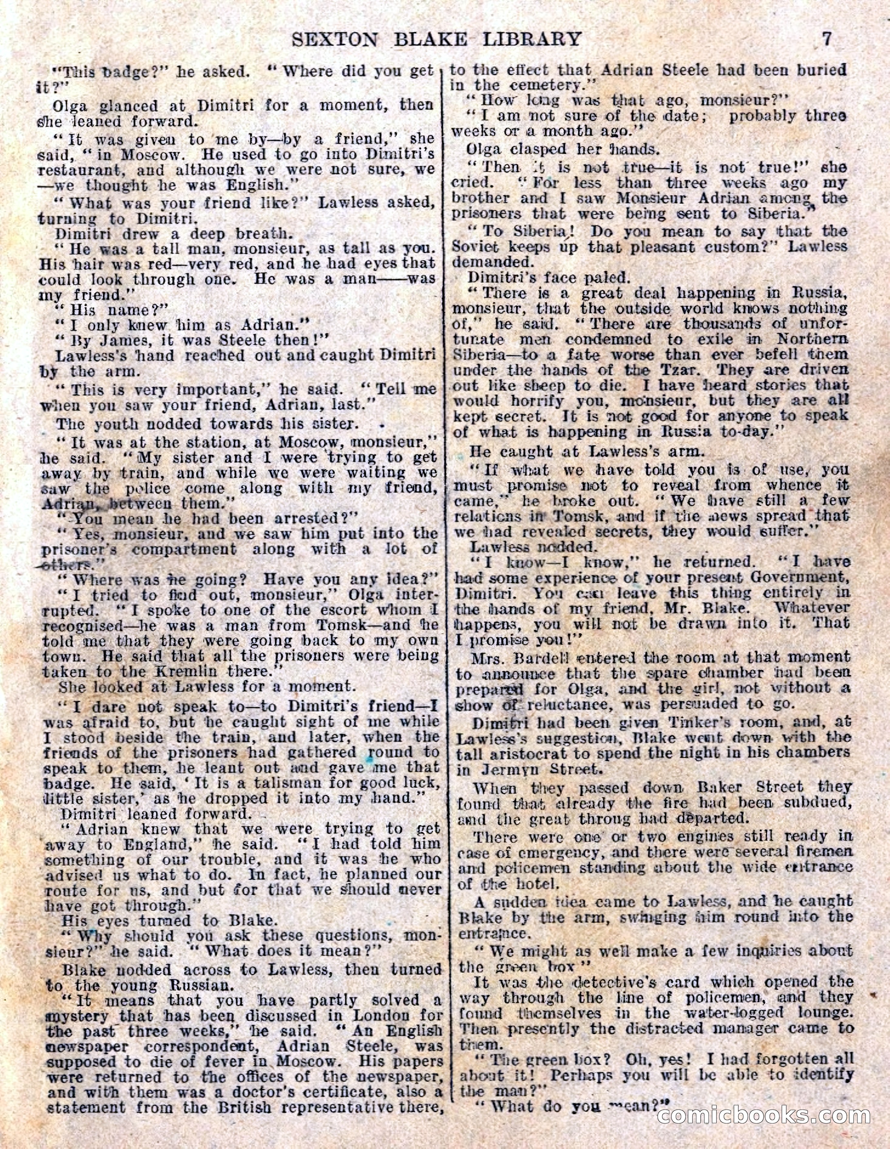 The Sexton Blake Library No. 236: The Prisoner of the Kremlin — page 9 of 68