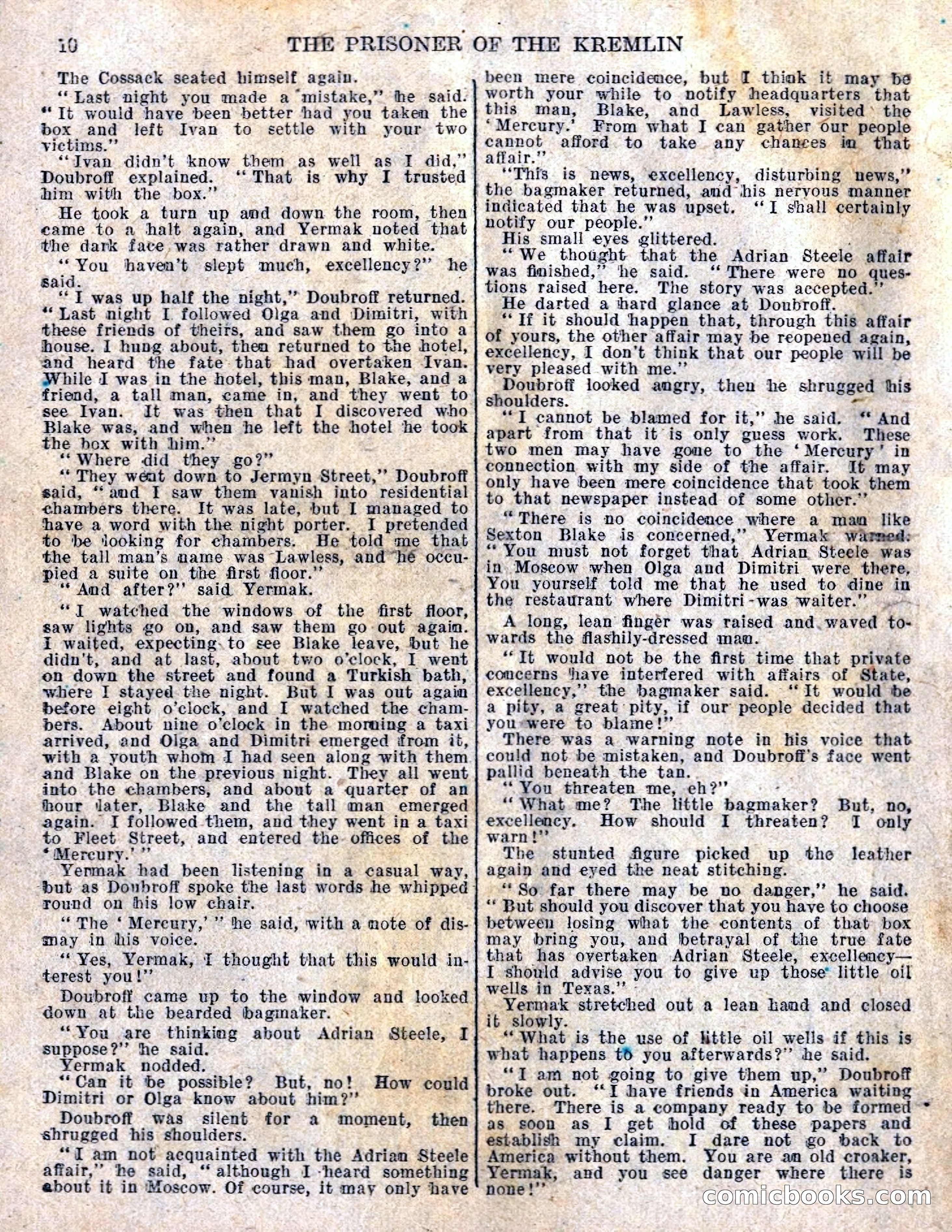 The Sexton Blake Library No. 236: The Prisoner of the Kremlin — page 12 of 68