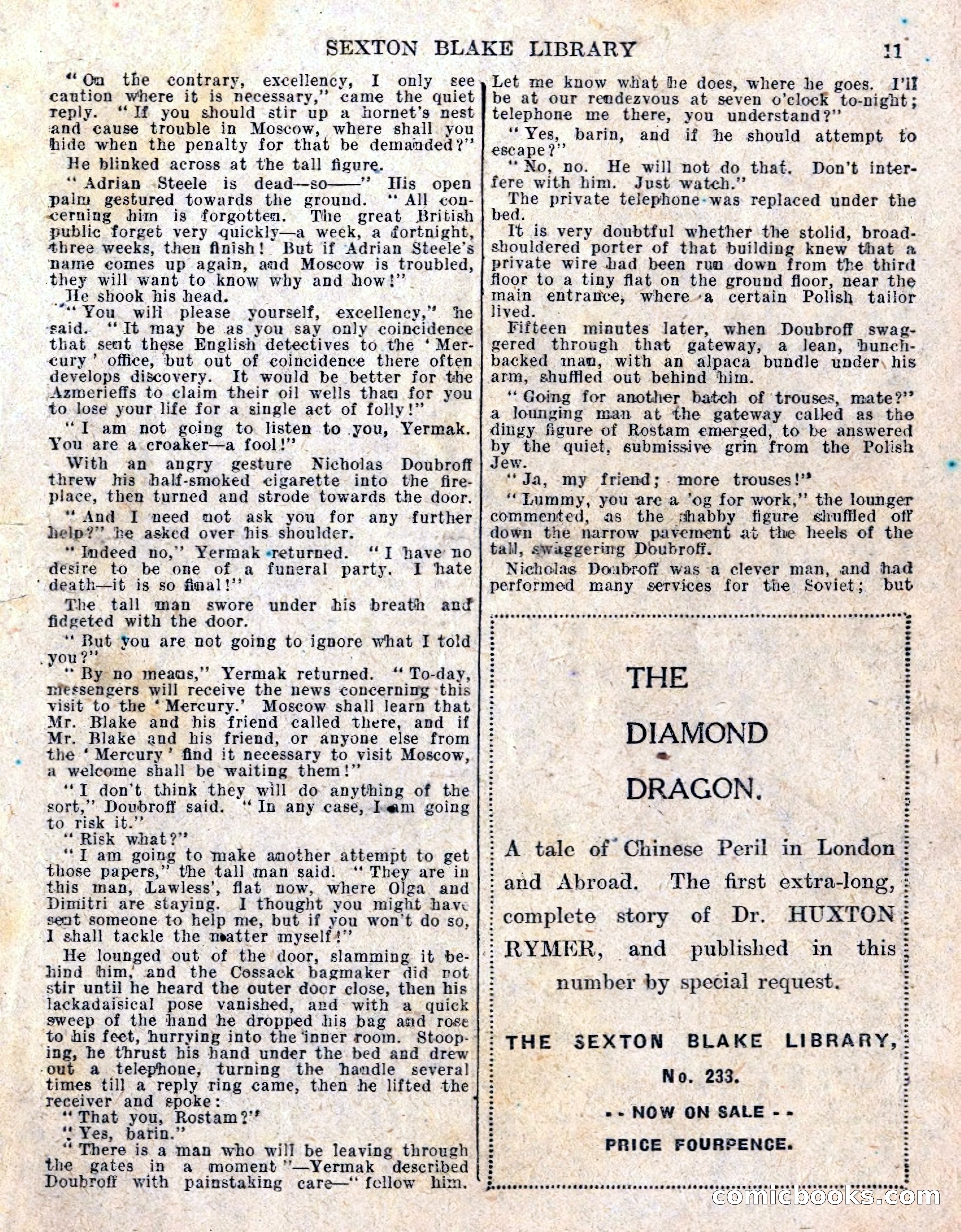 The Sexton Blake Library No. 236: The Prisoner of the Kremlin — page 13 of 68