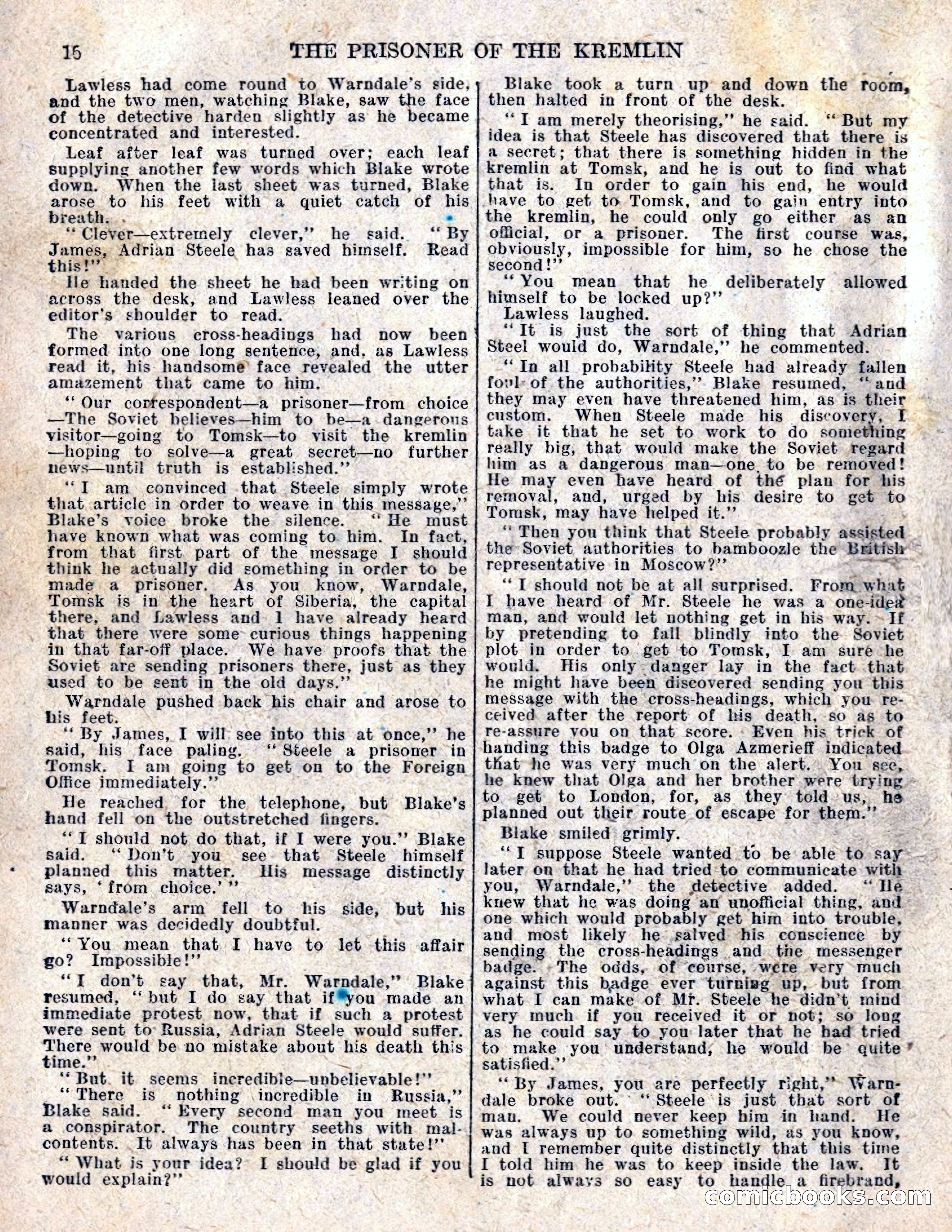 The Sexton Blake Library No. 236: The Prisoner of the Kremlin — page 18 of 68