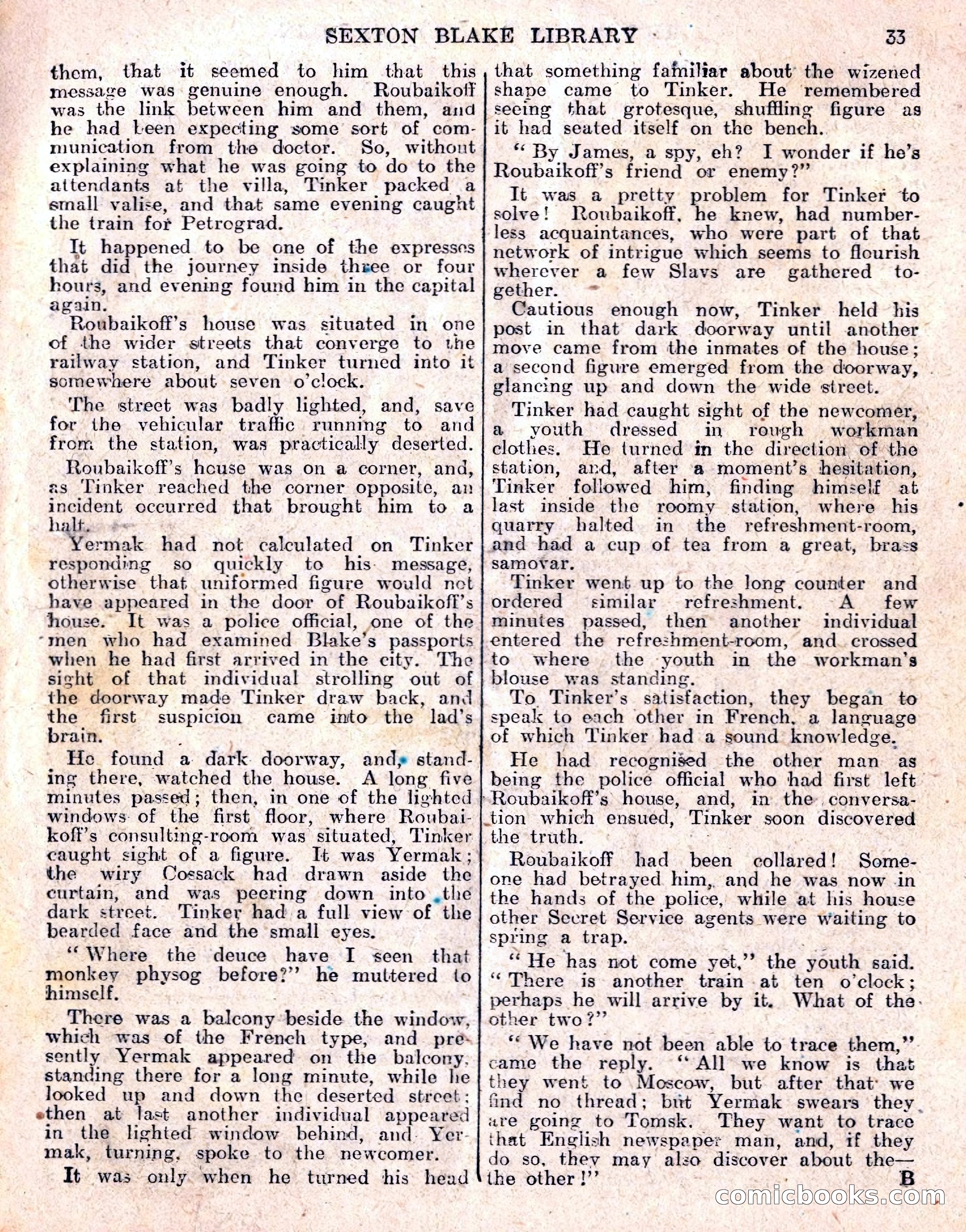The Sexton Blake Library No. 236: The Prisoner of the Kremlin — page 35 of 68
