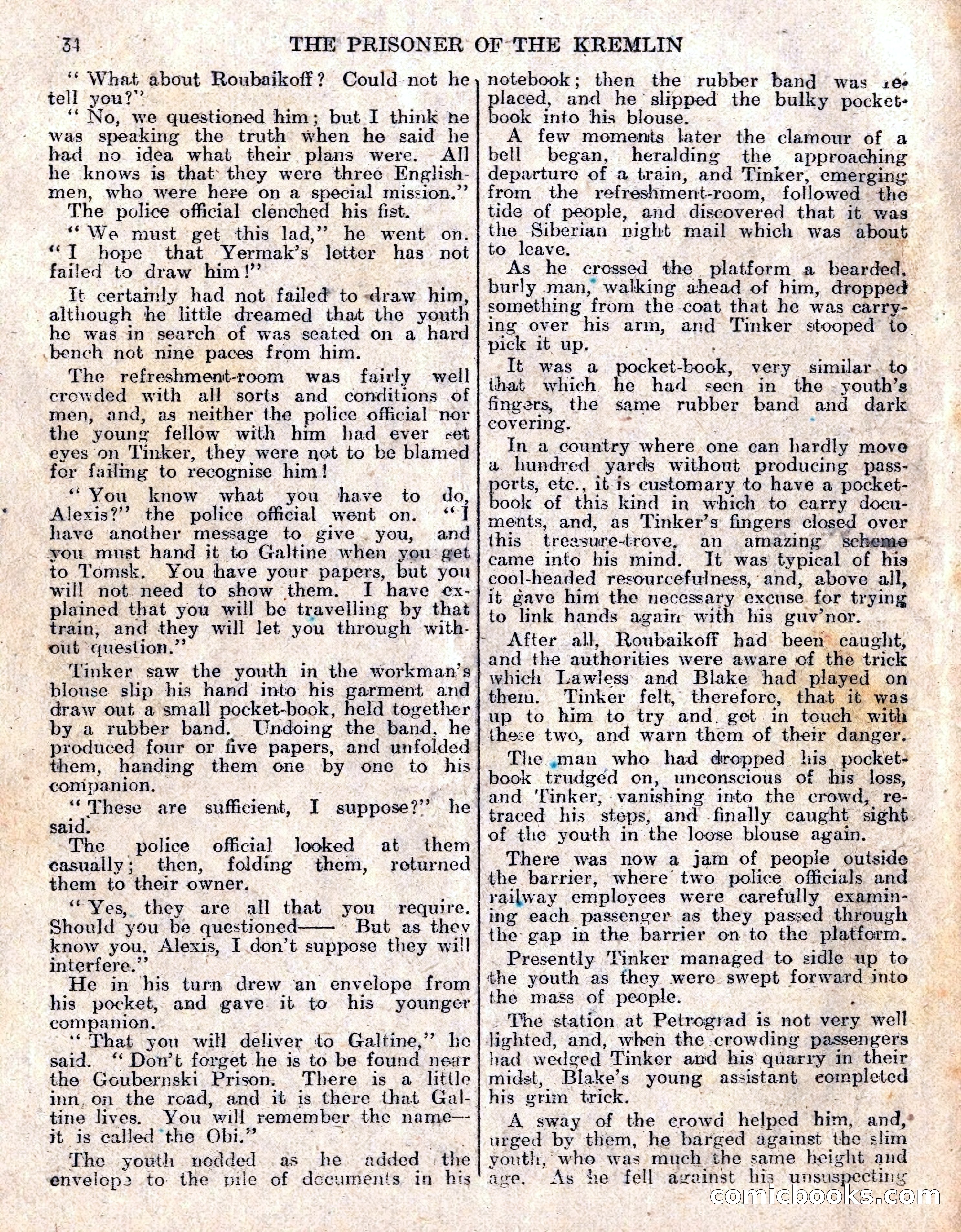 The Sexton Blake Library No. 236: The Prisoner of the Kremlin — page 36 of 68