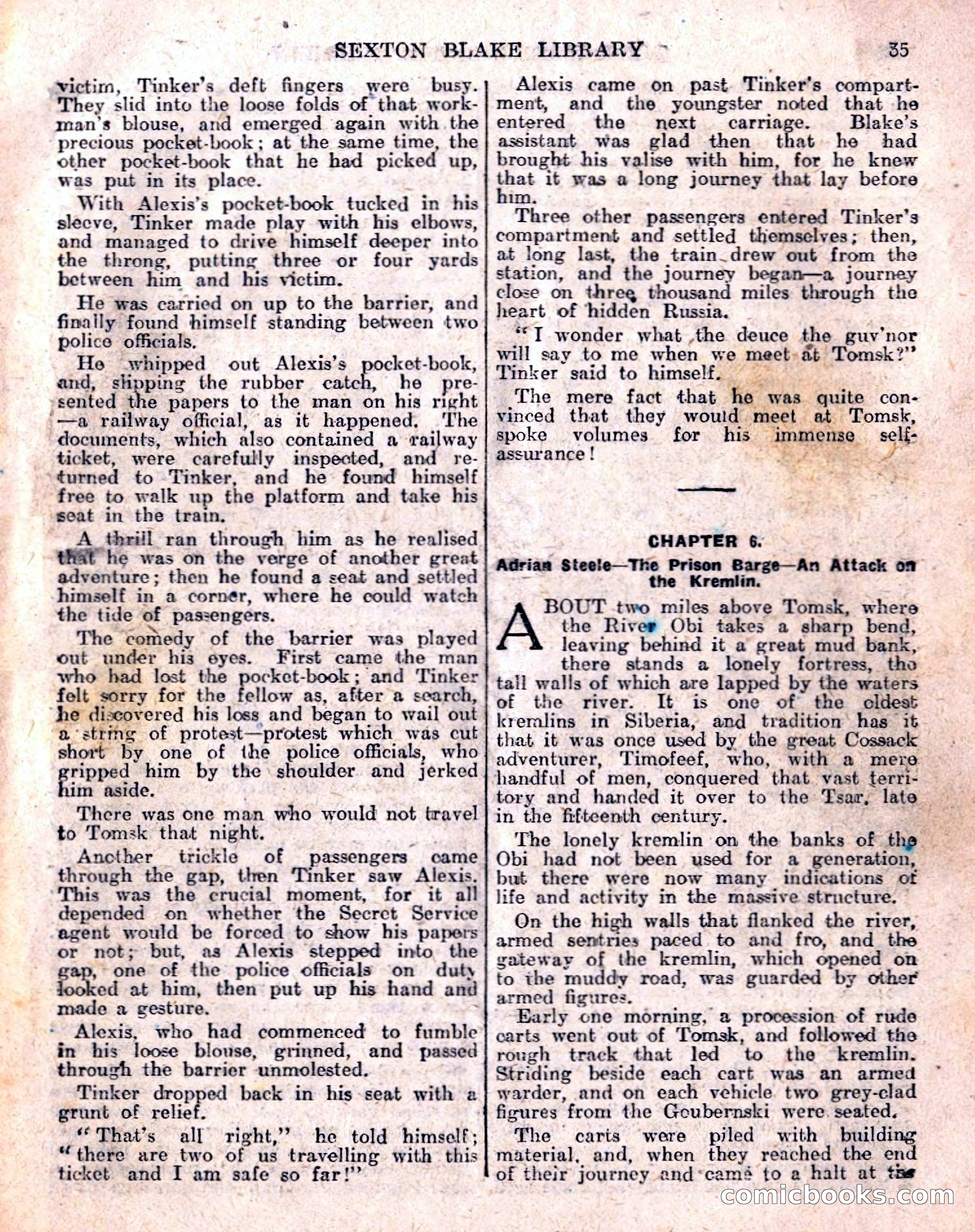 The Sexton Blake Library No. 236: The Prisoner of the Kremlin — page 37 of 68