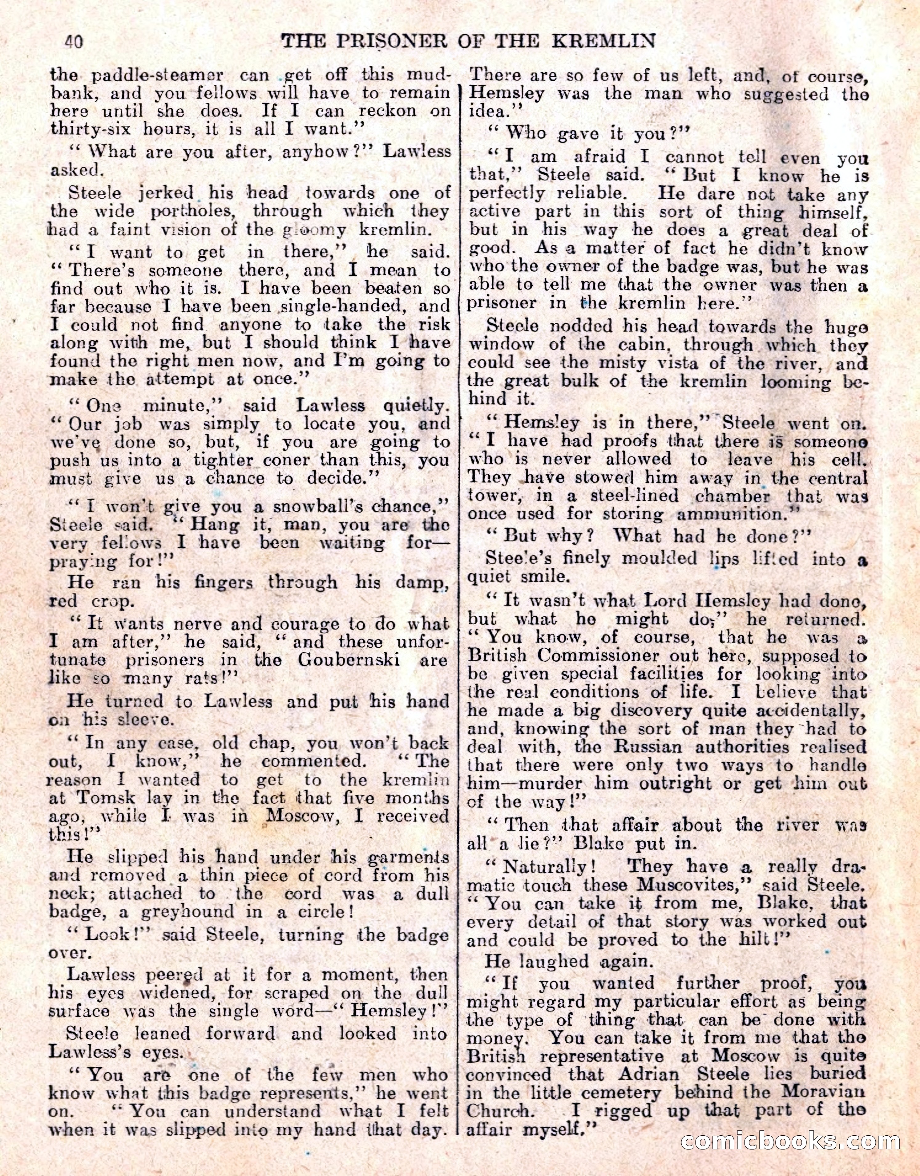 The Sexton Blake Library No. 236: The Prisoner of the Kremlin — page 42 of 68